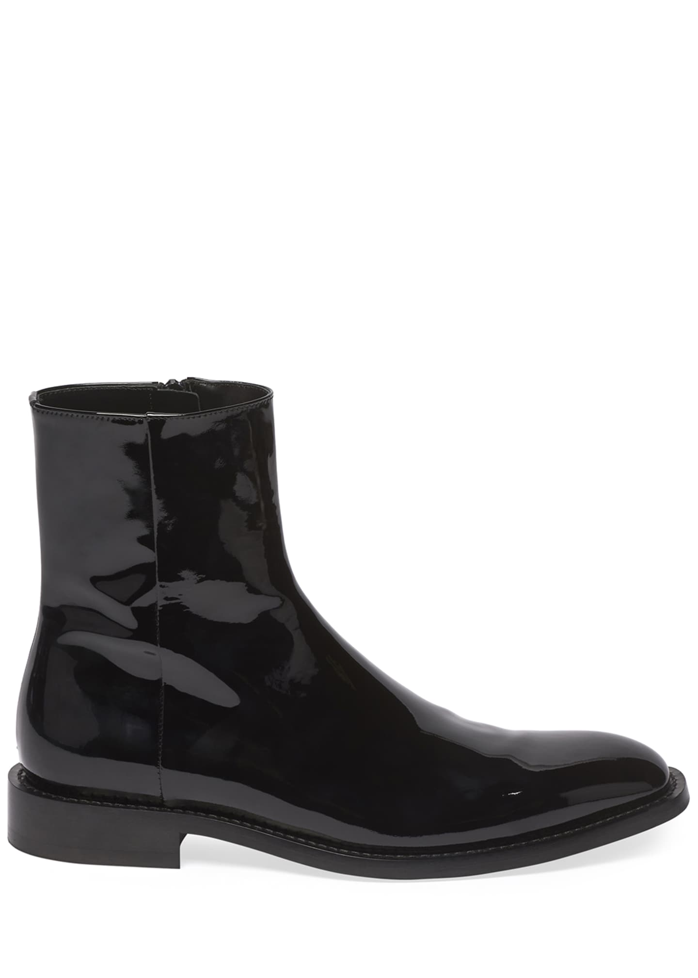 Balenciaga Men's Rim Patent Leather Chelsea Boots - Bergdorf Goodman