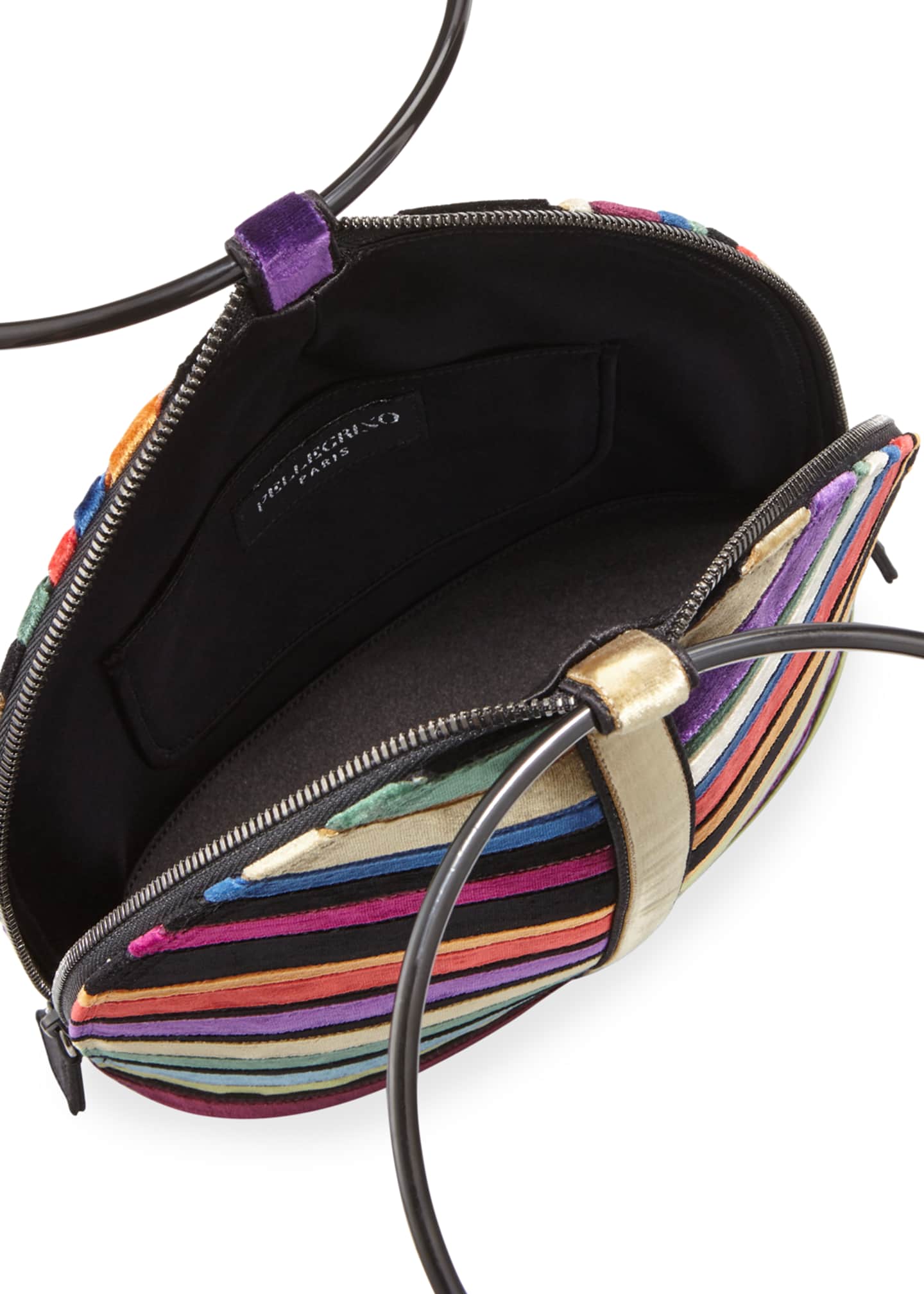 PELLEGRINO Cardinal Velvet RingHandle Clutch Bag Bergdorf Goodman