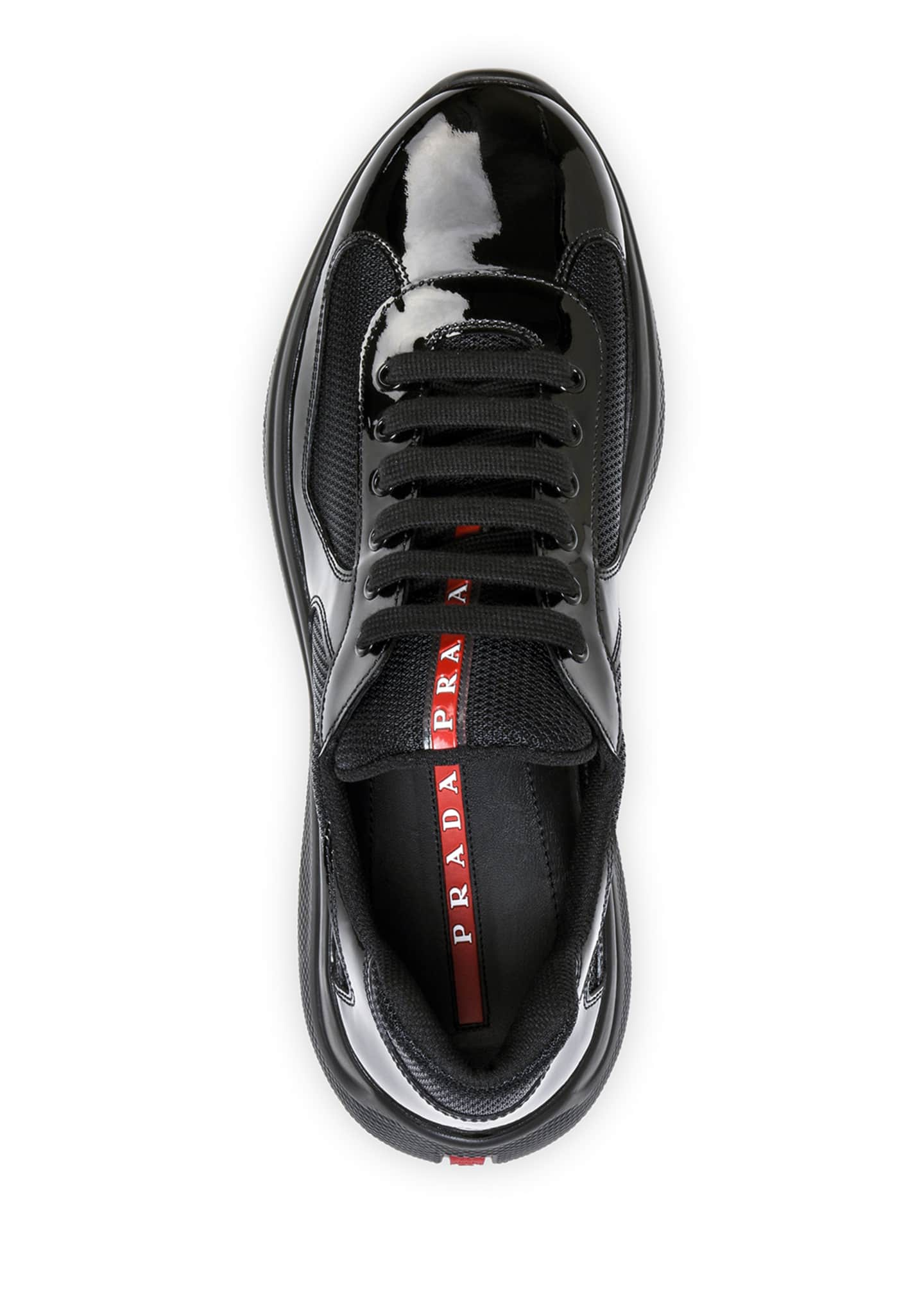 Prada Men's America's Cup Patent Leather Patchwork Sneakers - Bergdorf ...