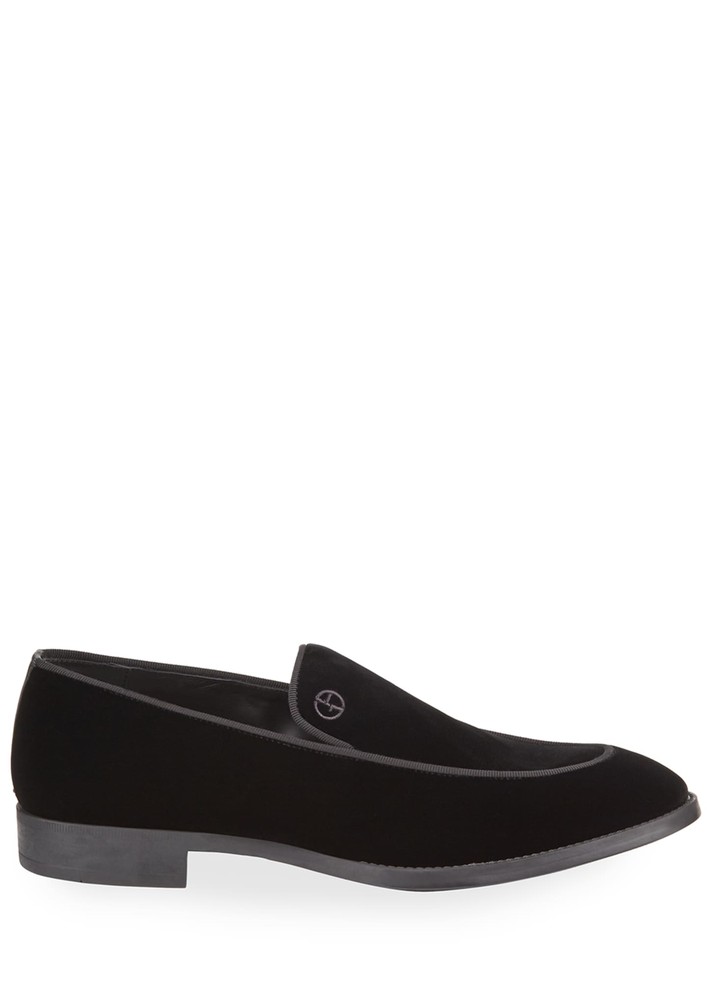 black armani loafers