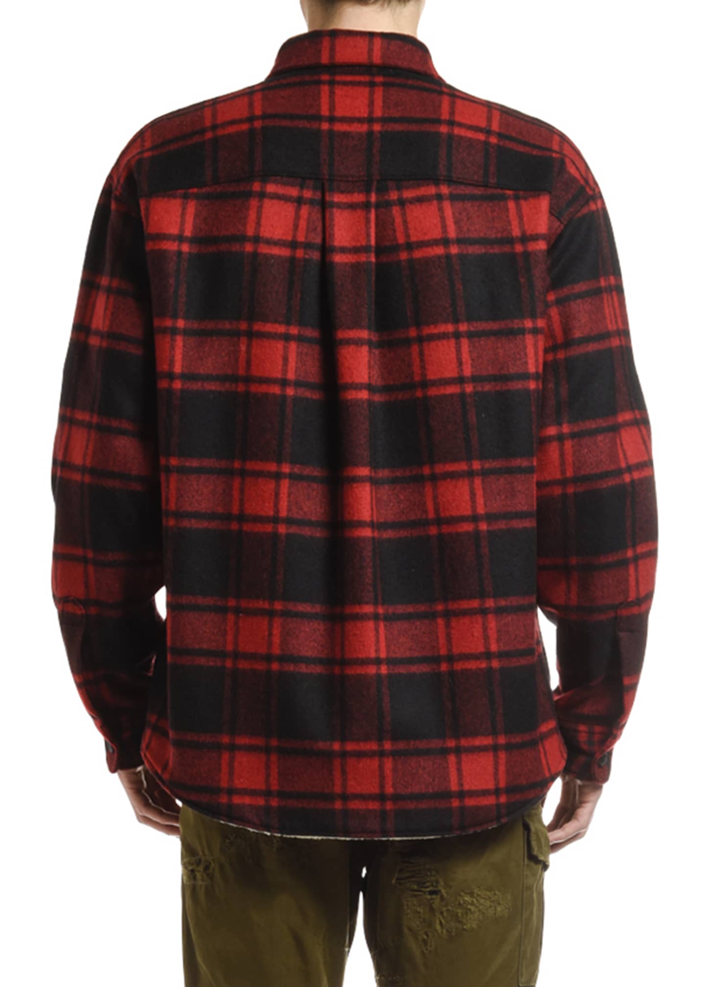 Dsquared2 Men's Wool Plaid Shirt Jacket Bergdorf Goodman