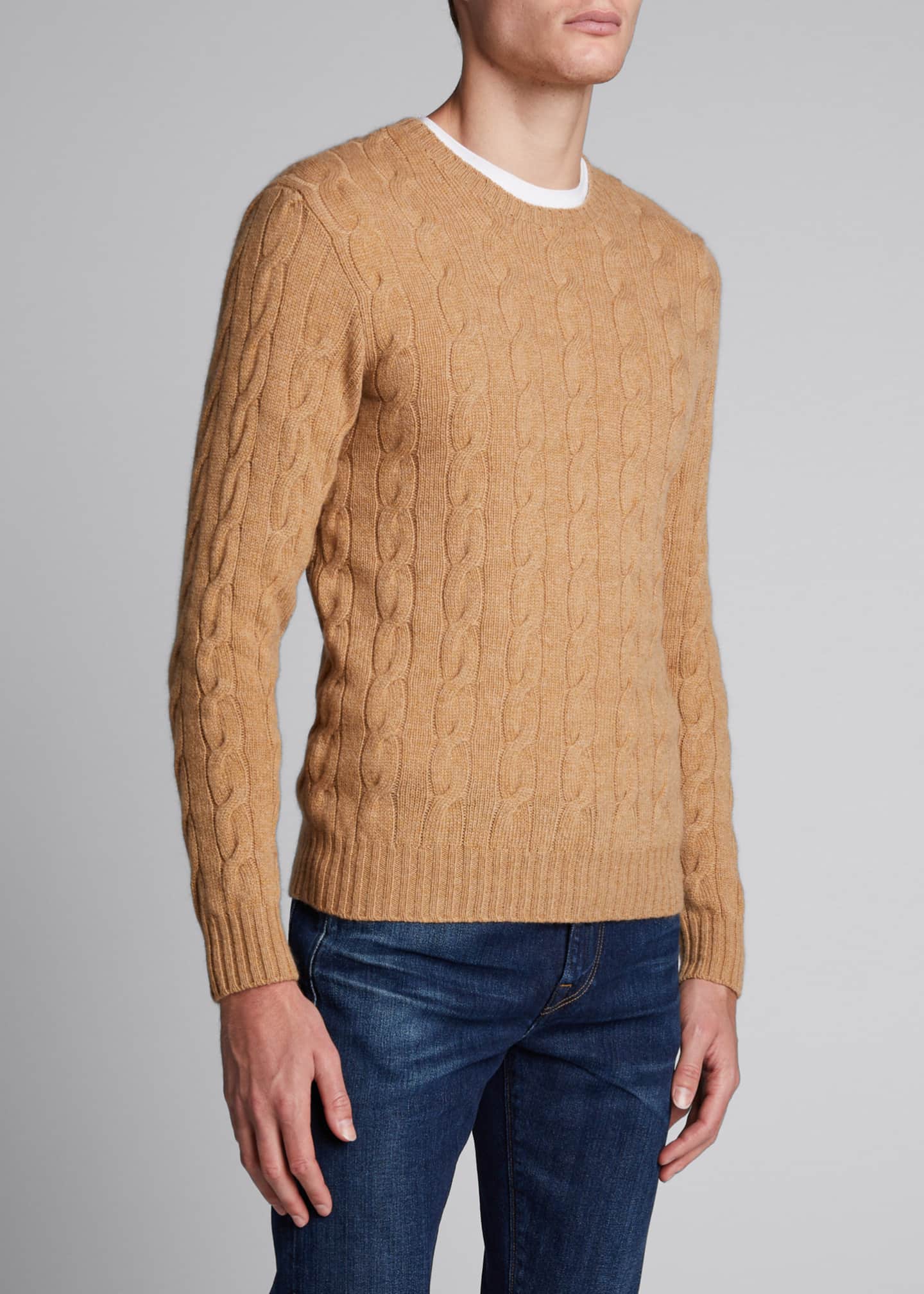 Ralph Lauren Purple Label Men's Cashmere CableKnit Crewneck Sweater