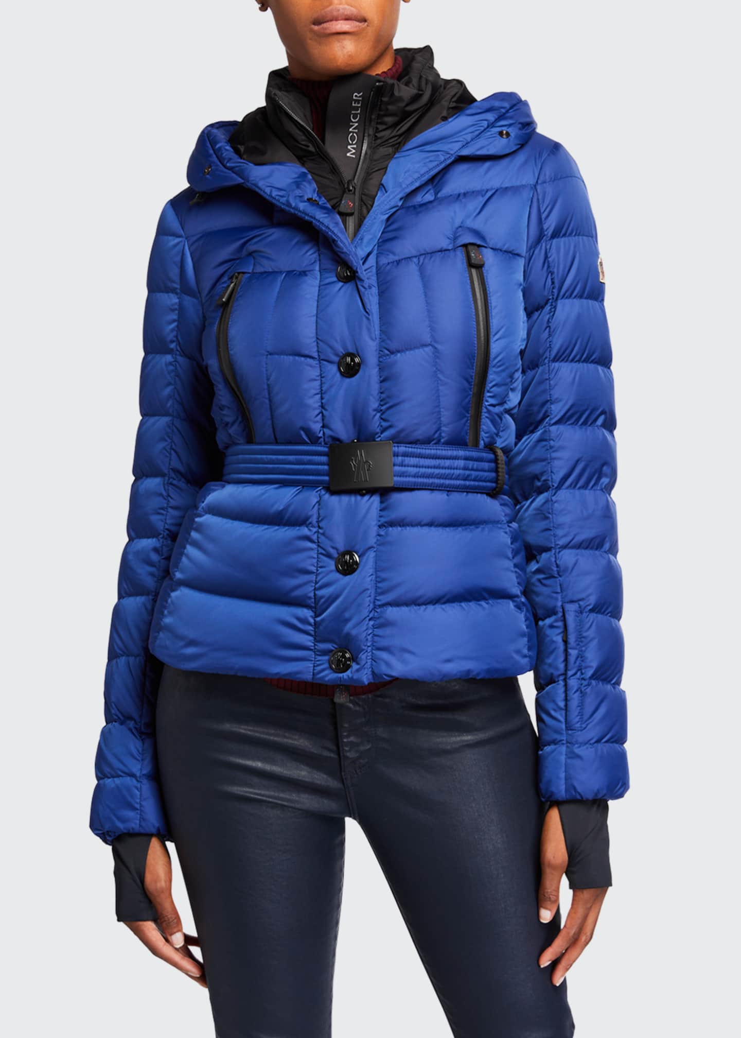 belted moncler coat