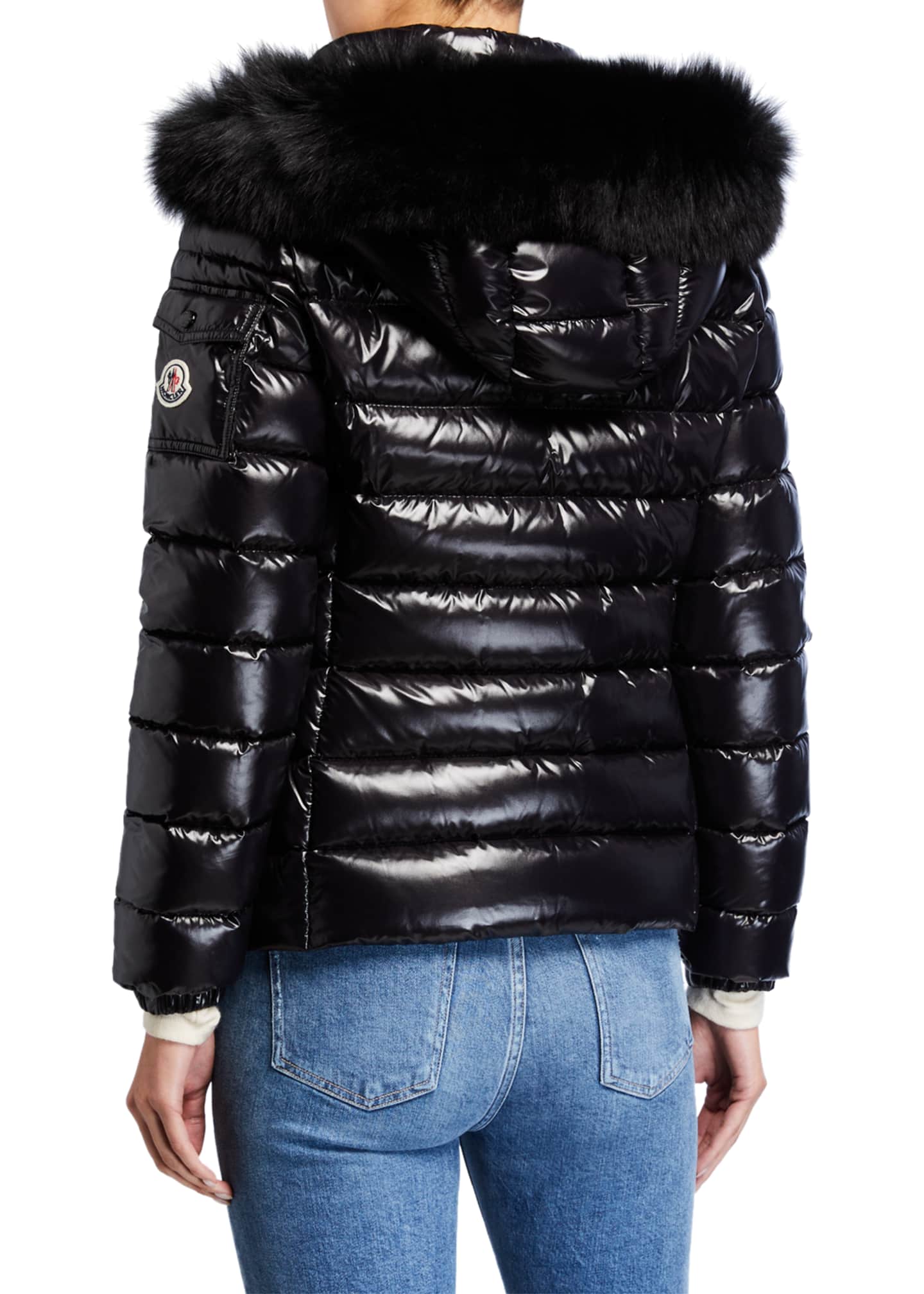 Moncler Badyfur Puffer Jacket w/ Fur-Trim Hood - Bergdorf ...