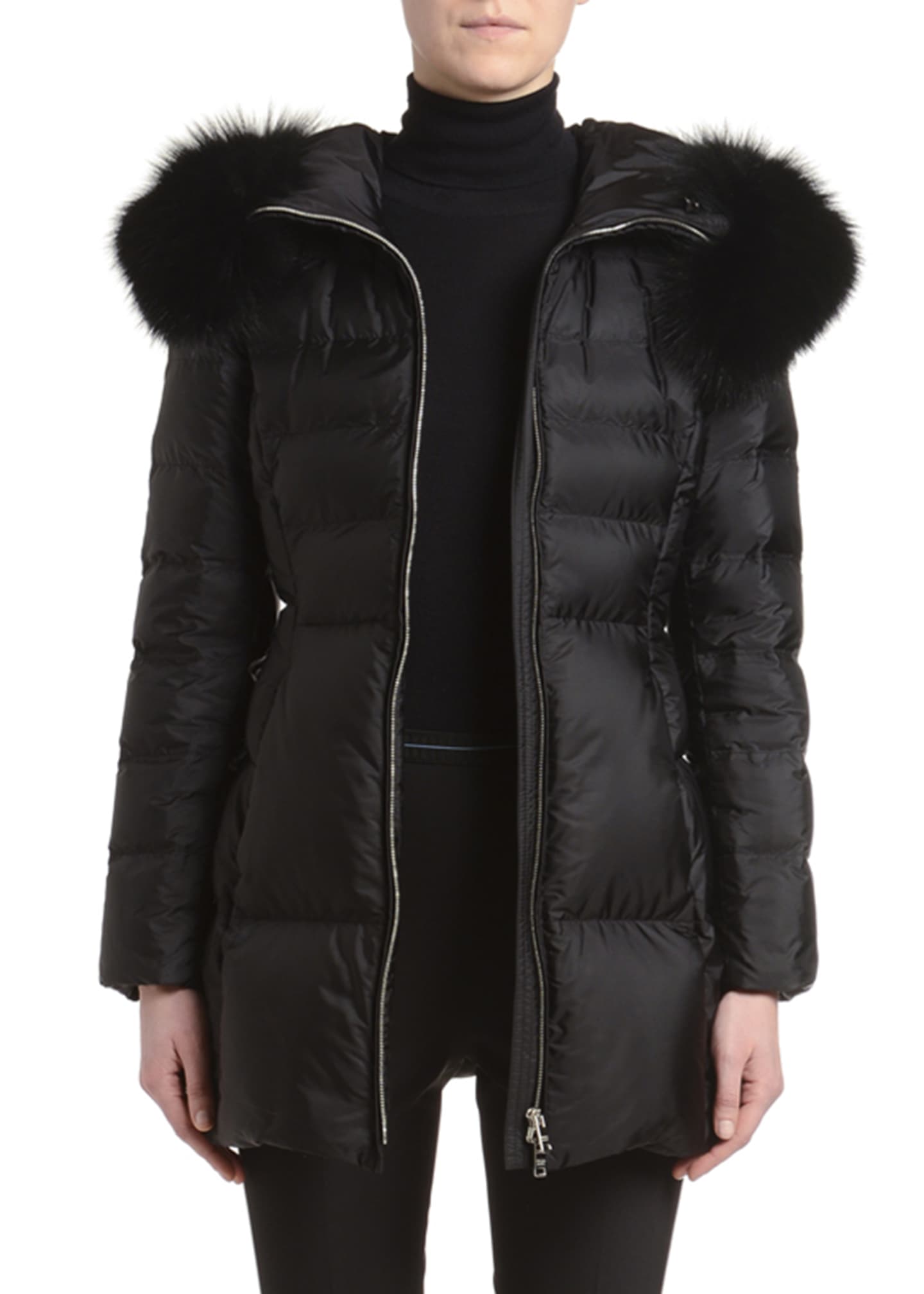 fox fur puffer jacket