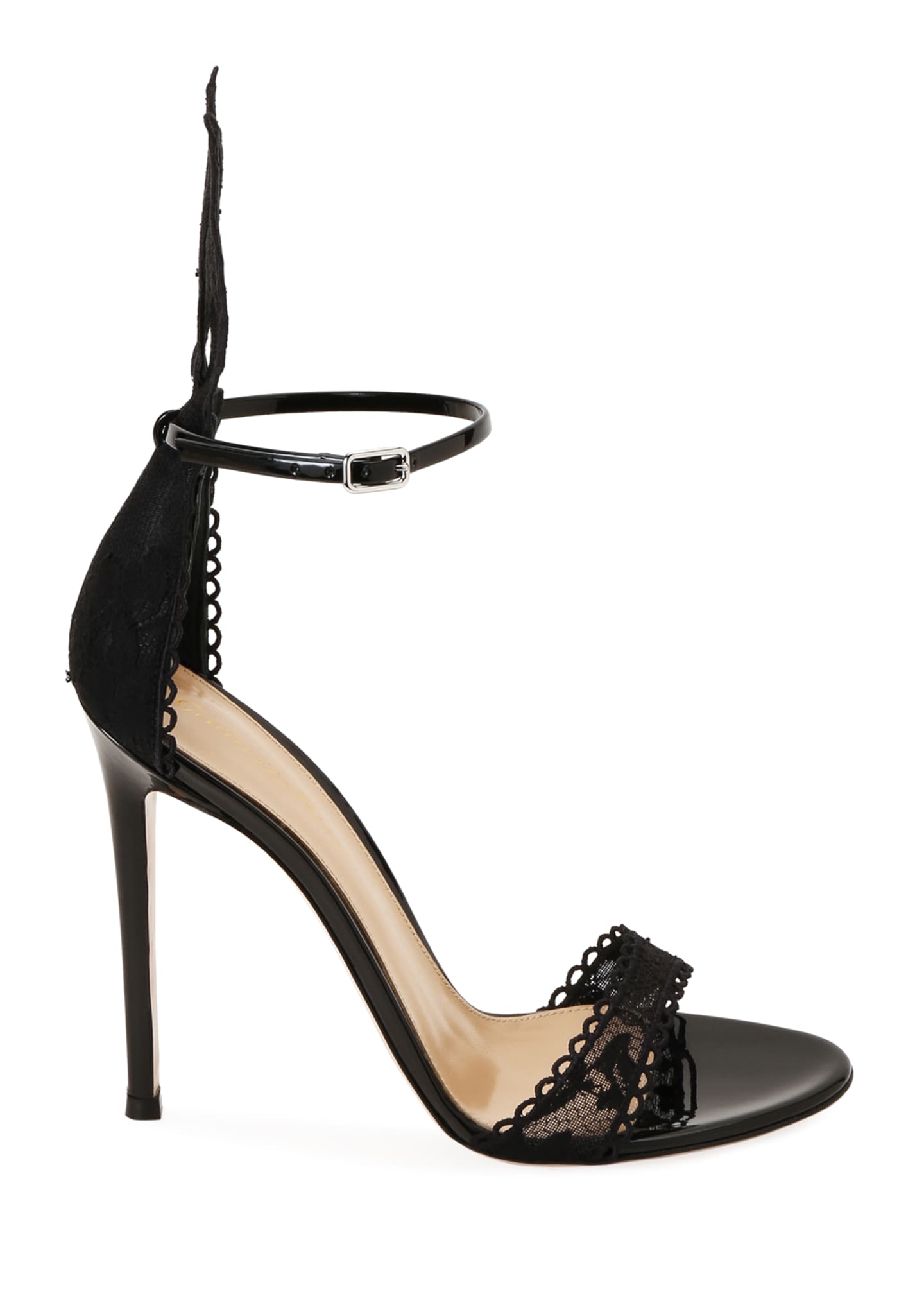 Gianvito Rossi Lace Ankle-Strap Sandals with Bunny Ears - Bergdorf Goodman