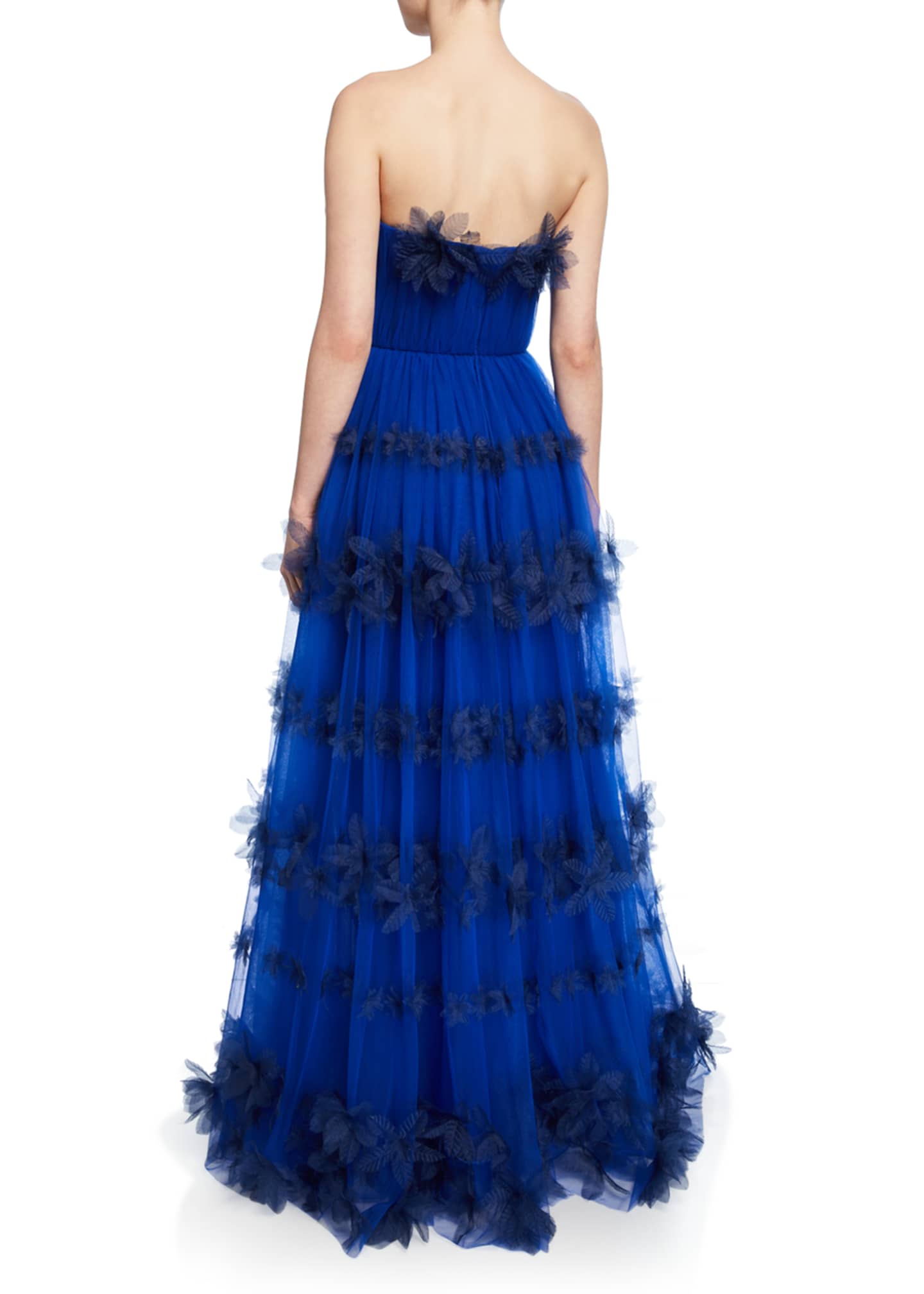 3D Rosette Accent Strapless Gown main image 0