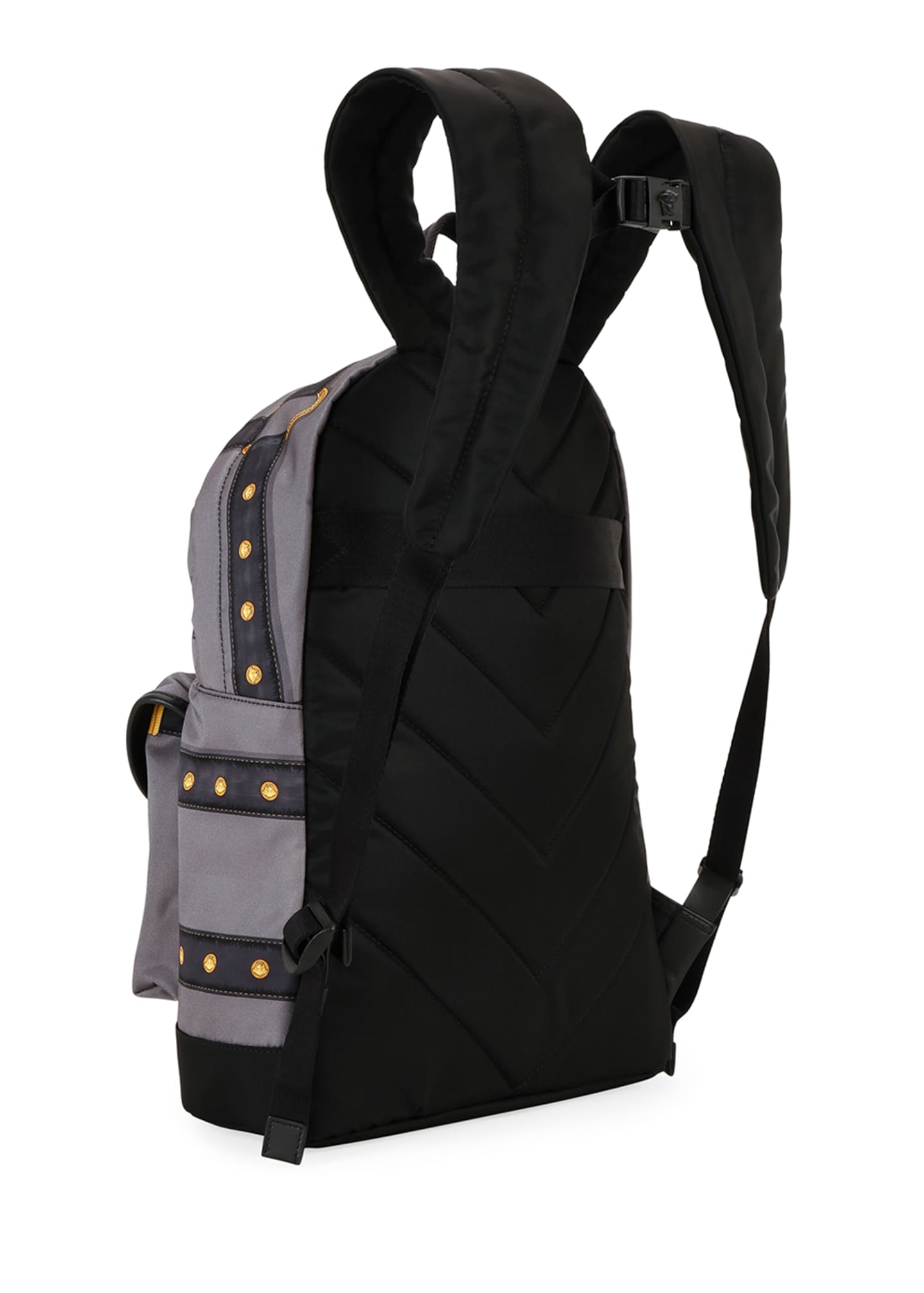 Versace Men's Bondage Nylon/Leather Medusa Head Backpack - Bergdorf Goodman