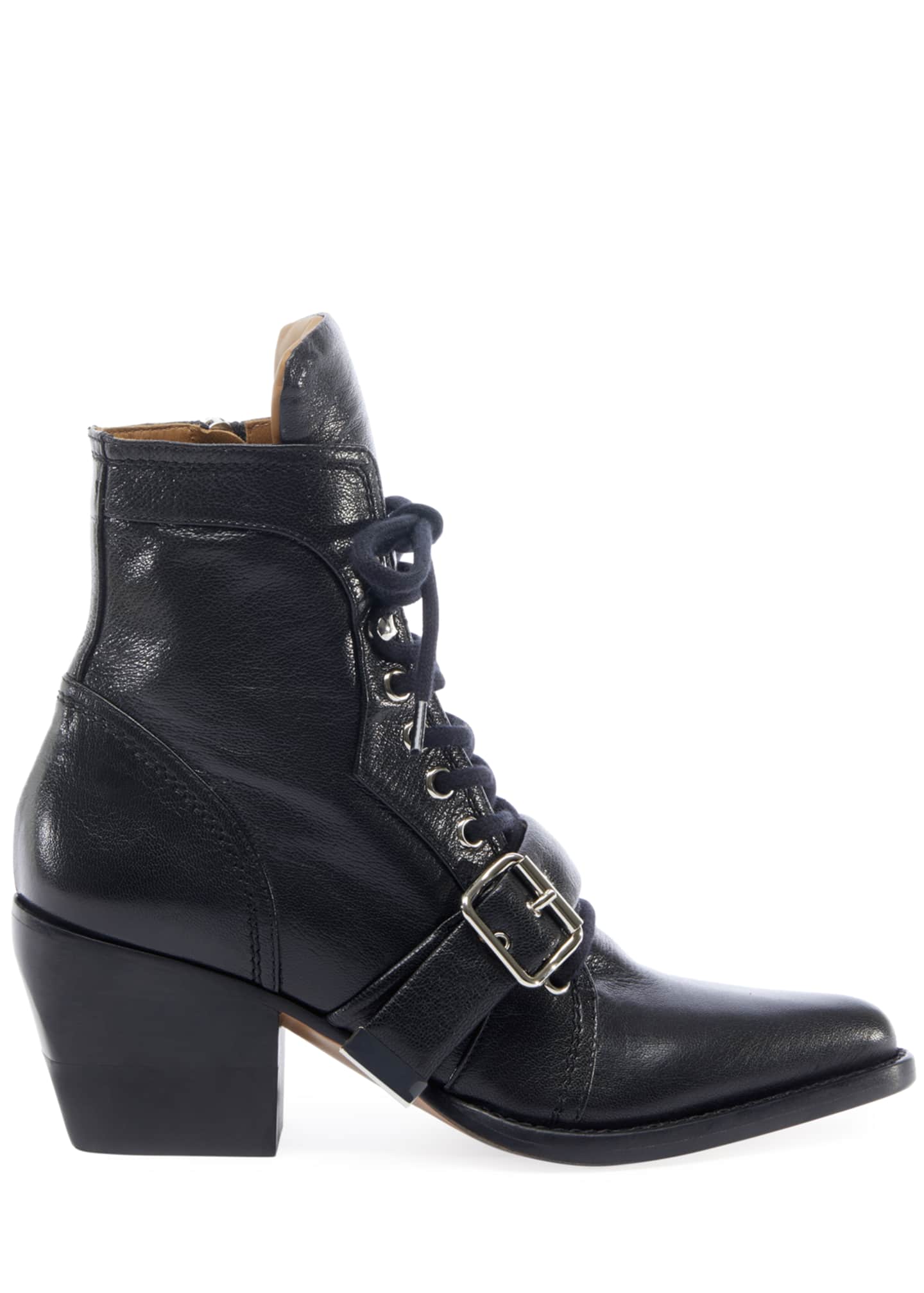 Chloe Rylee Lace-Up Leather Booties - Bergdorf Goodman
