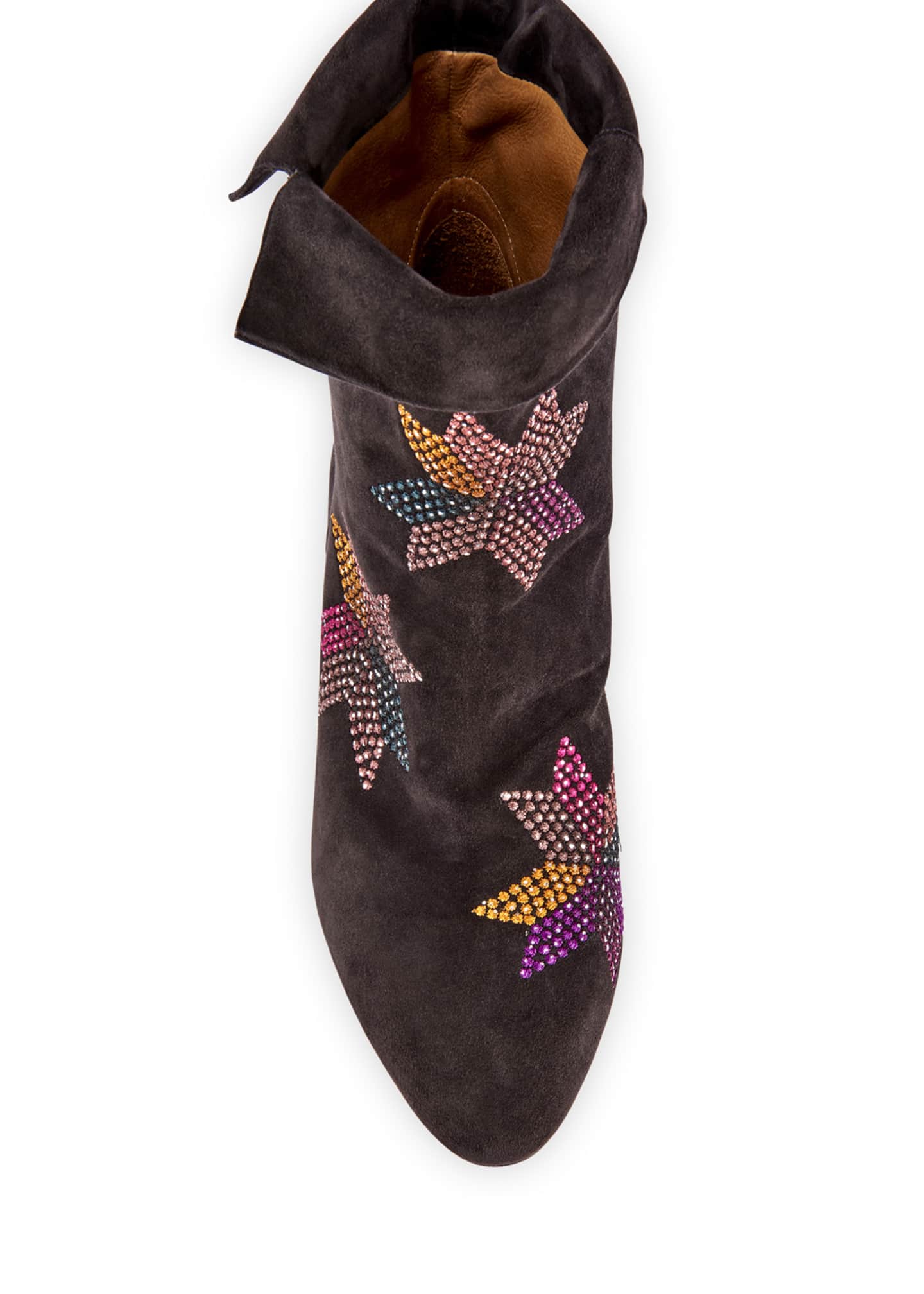 isabel marant denzy embroidered suede knee boots