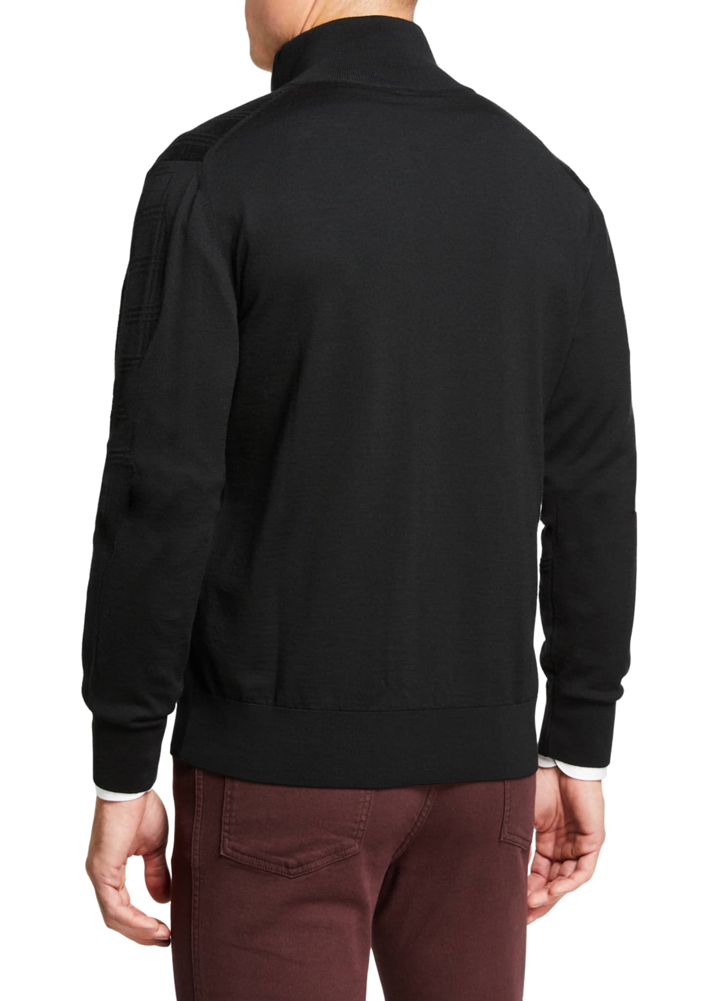 Brioni Men's Jacquard Wool TwoWay Zip Sweater Bergdorf Goodman