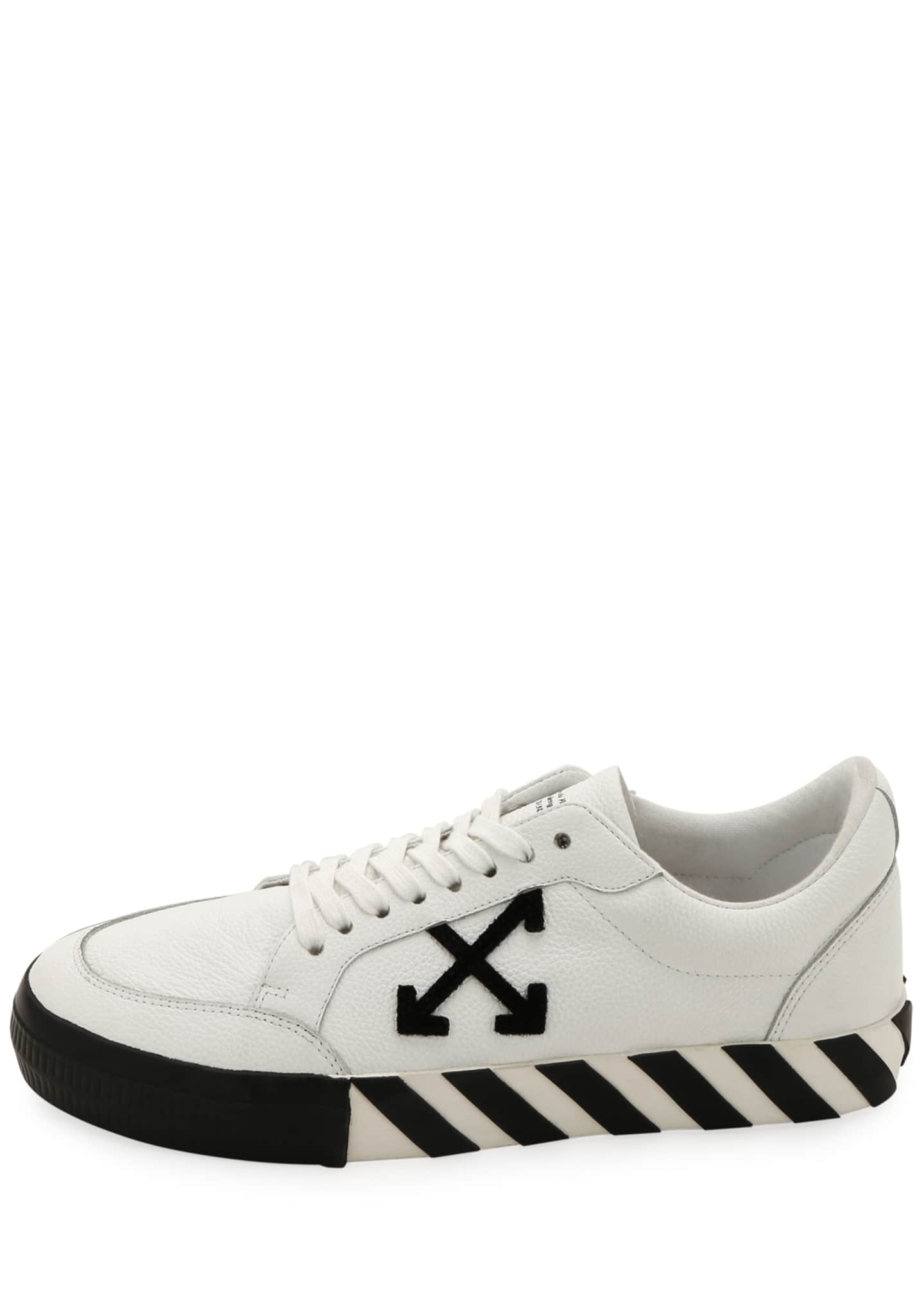 Off-White Men's Arrow Leather Sneakers with Stripes ...
