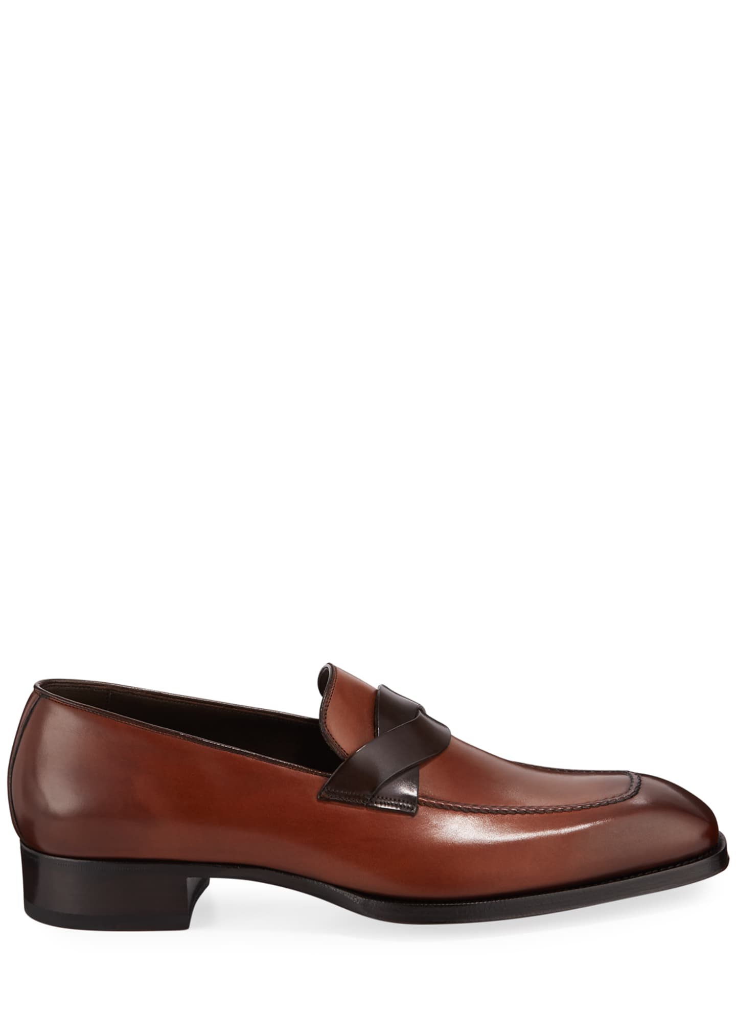 TOM FORD Men's Elkan Twisted-Keeper Leather Loafers - Bergdorf Goodman