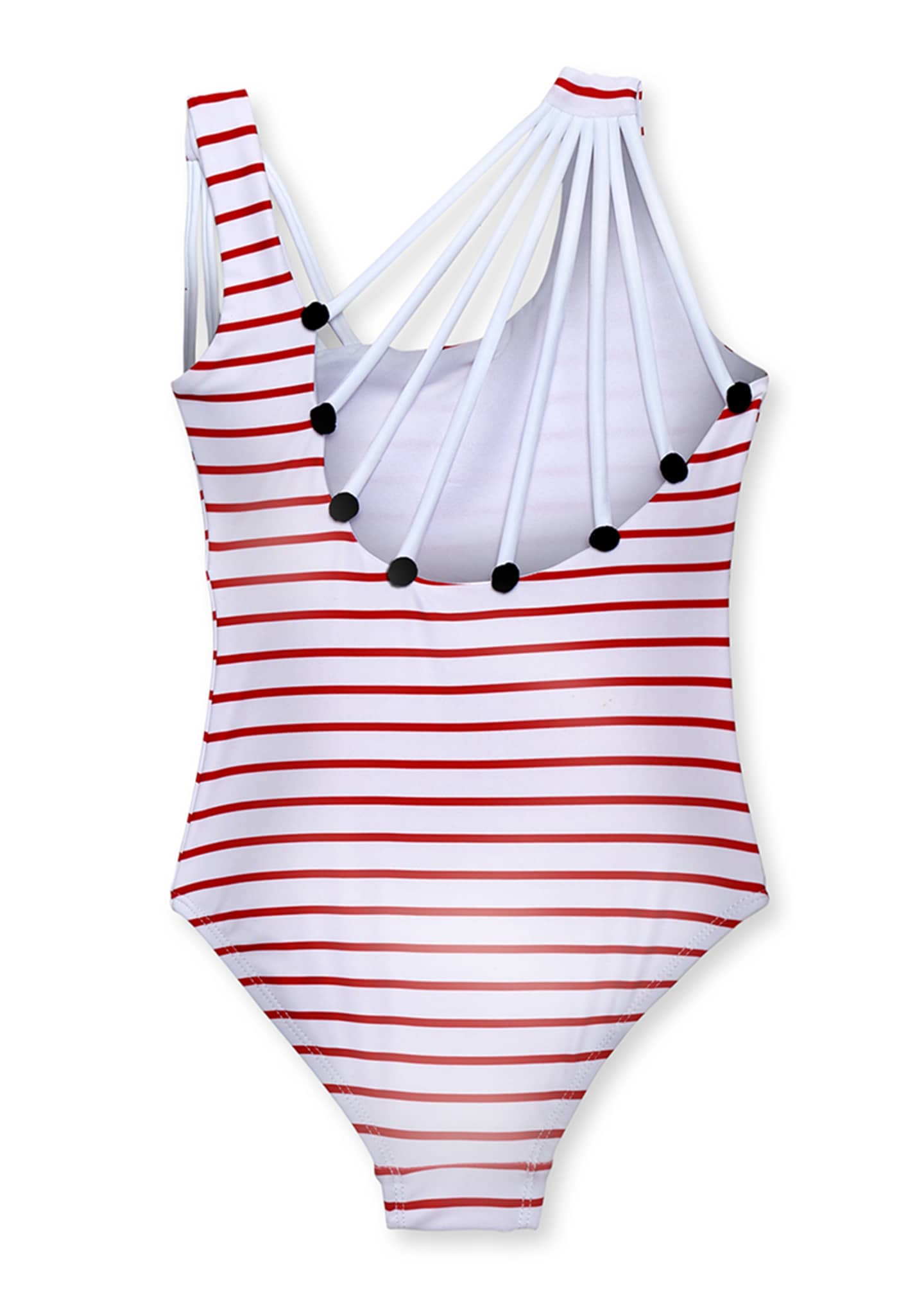 Stella Cove Girls' Striped Shoulder-String One-Piece Swimsuit, 2-10 ...