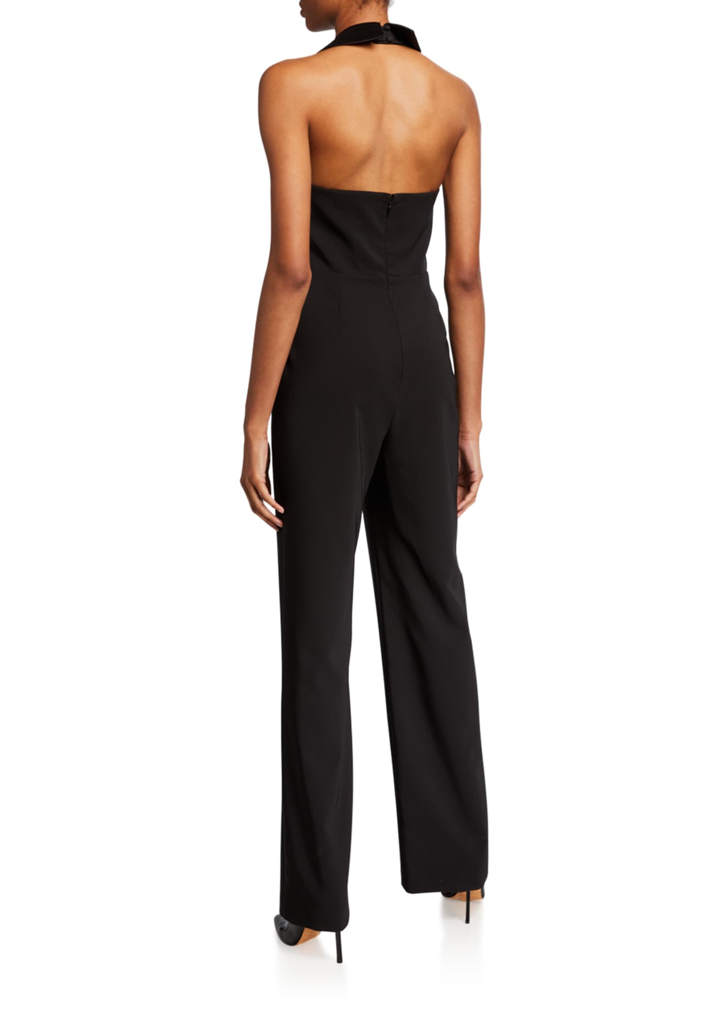 Aidan by Aidan Mattox Tuxedo Halter Jumpsuit - Bergdorf Goodman