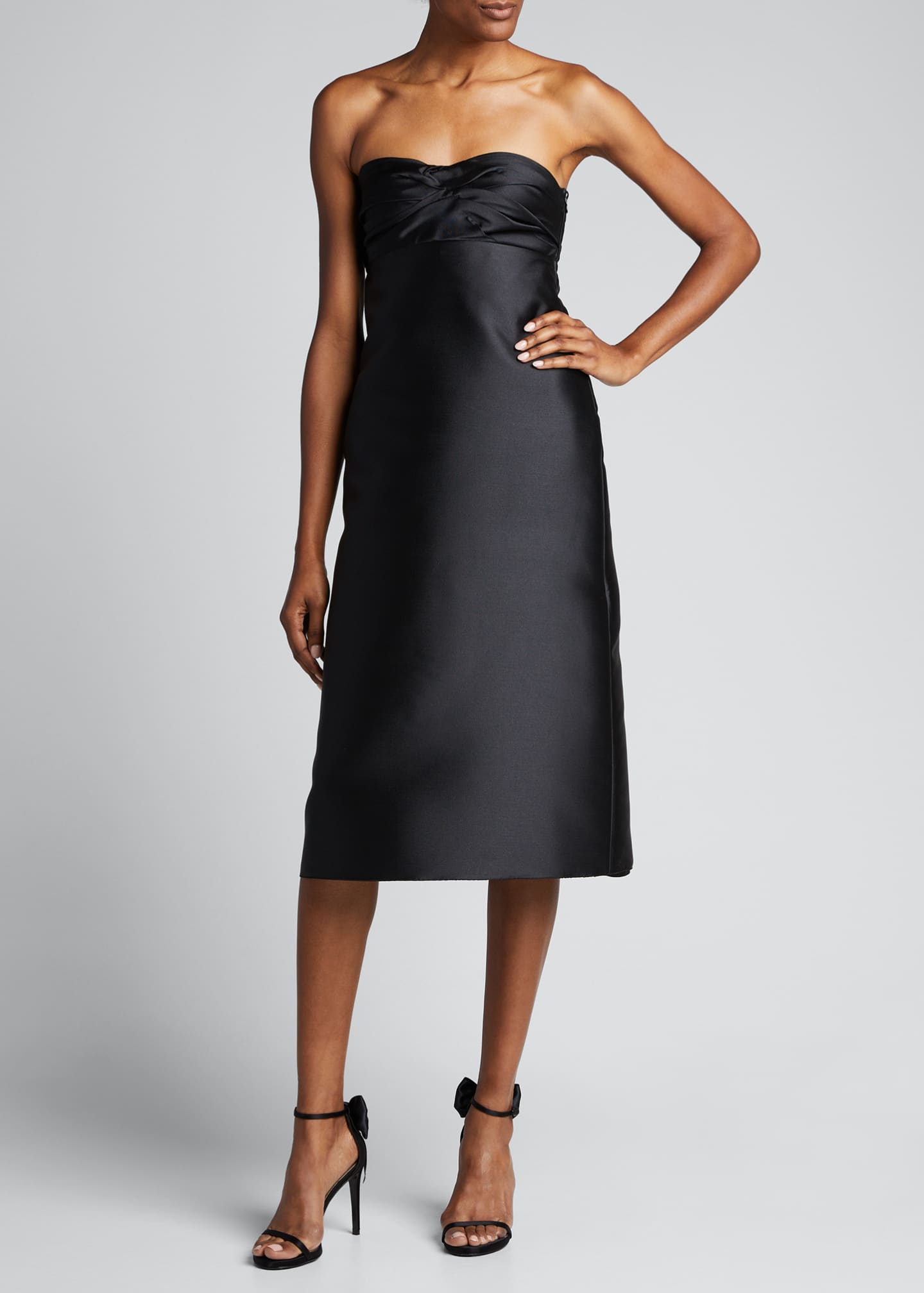 strapless shift dress