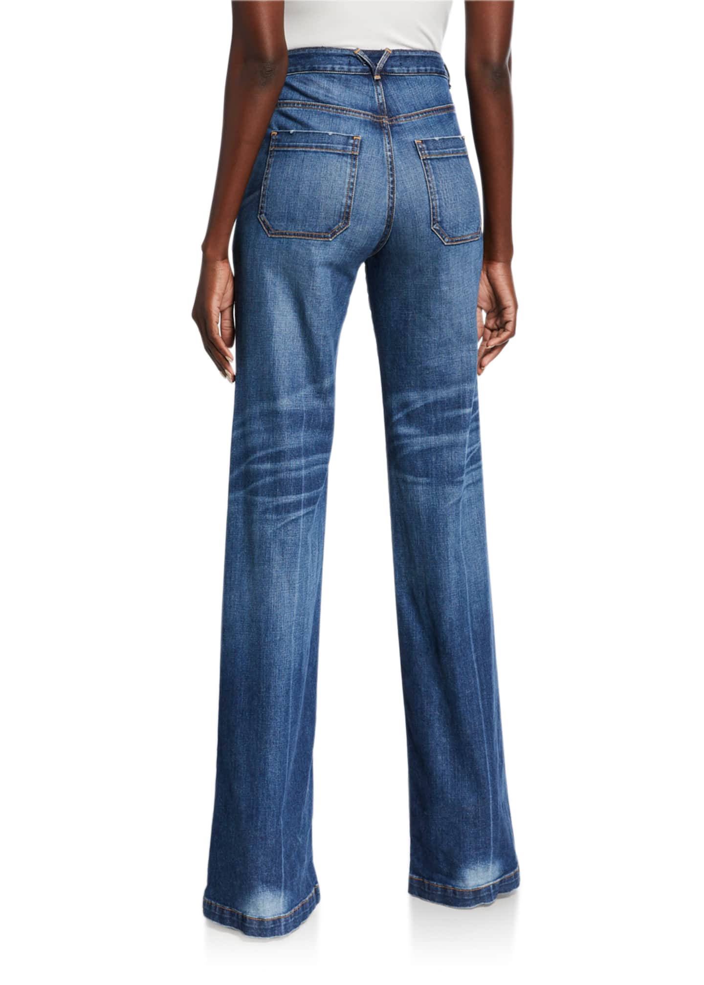 Veronica Beard Jeans Crosbie High-Rise Wide-Leg Jeans - Bergdorf Goodman