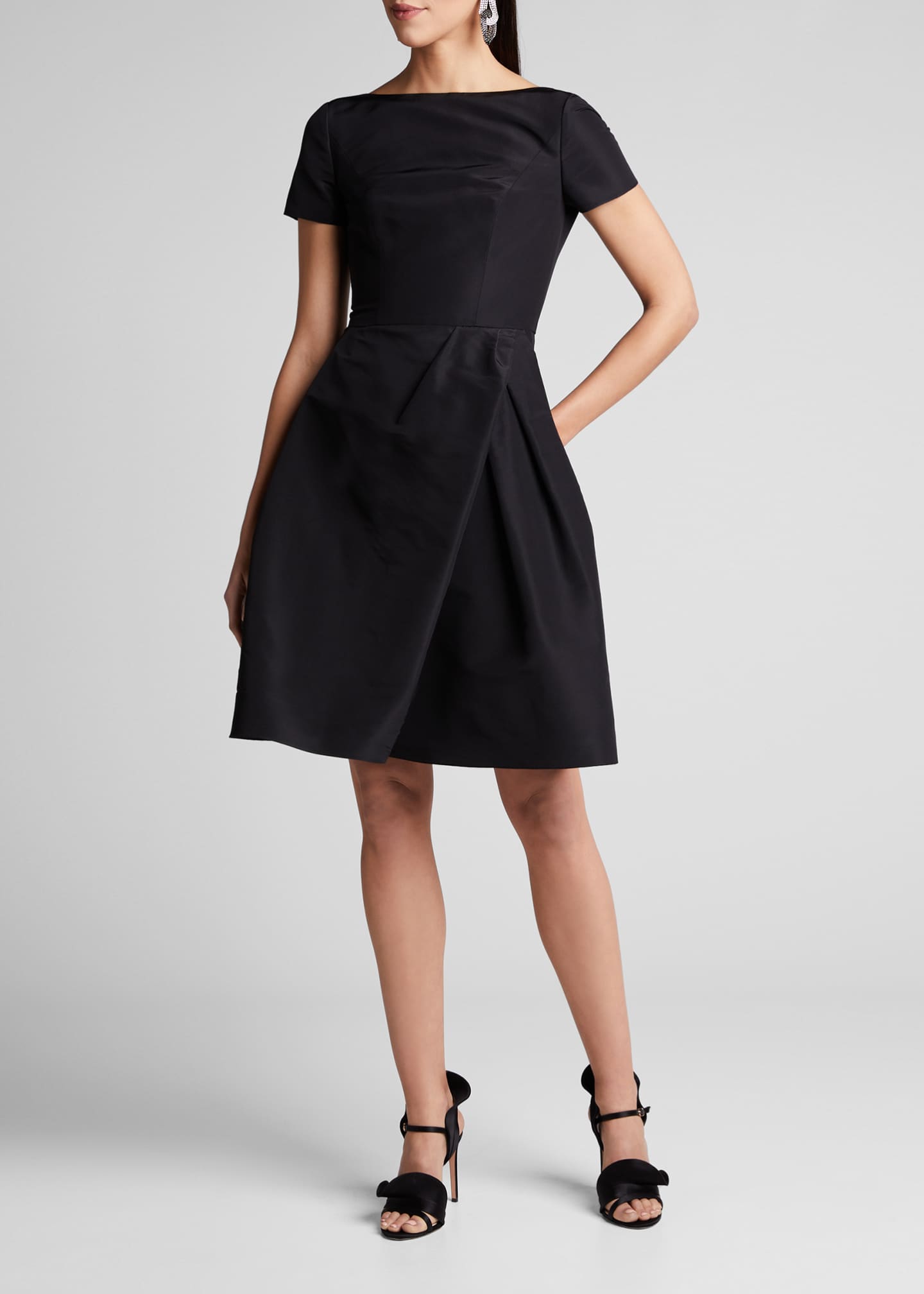 Carolina Herrera Icon Bateau Neck Short-Sleeve Dress - Bergdorf Goodman
