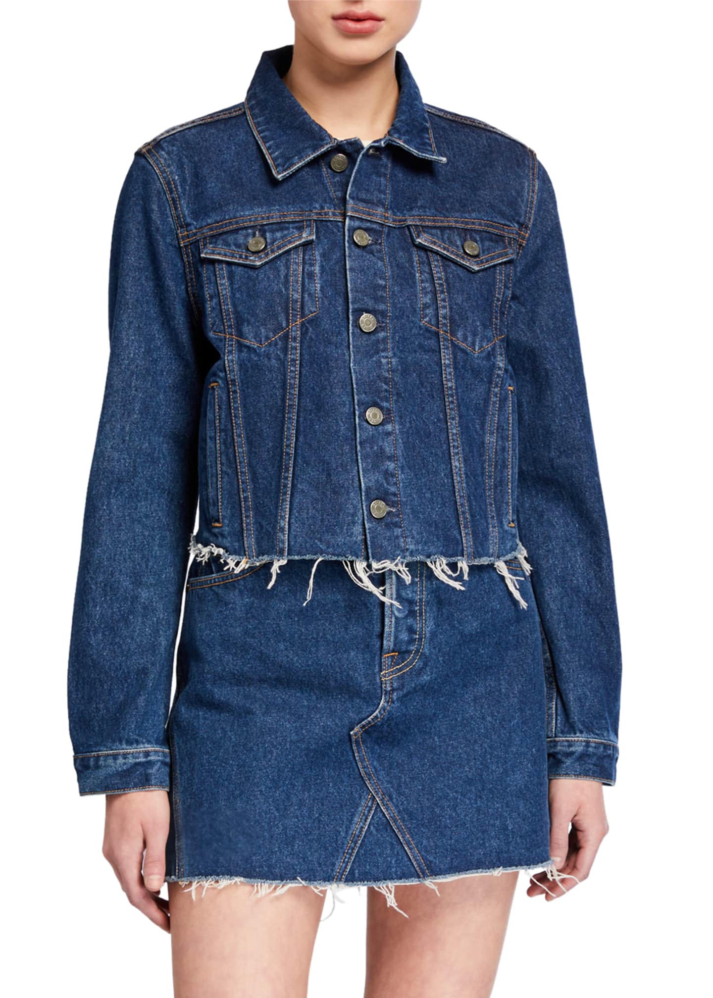 grlfrnd cropped denim jacket