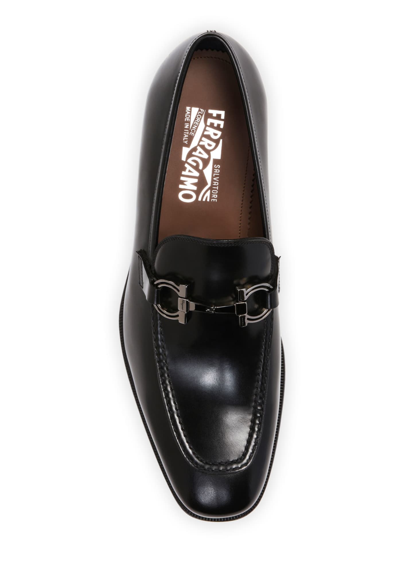 salvatore ferragamo sherman gancini bit leather loafers