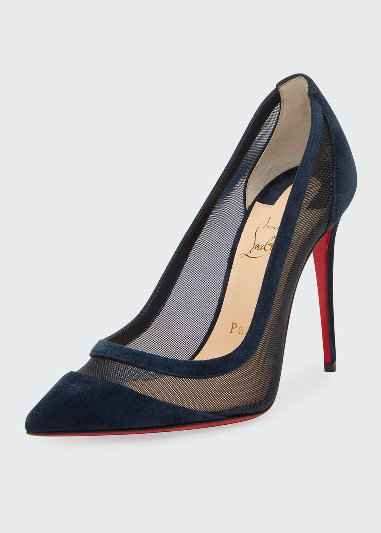 christian louboutin mesh pumps