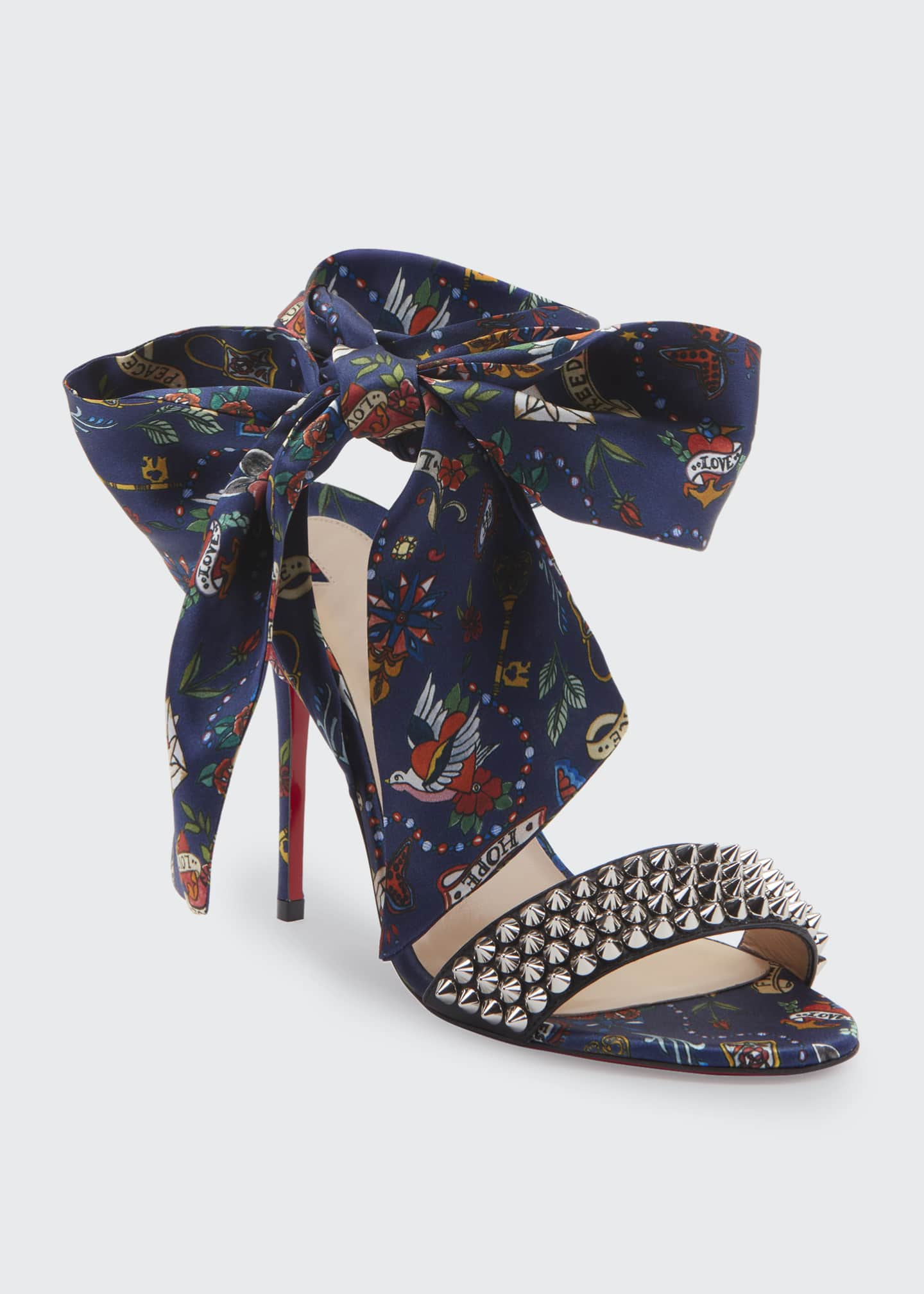 Christian Louboutin Sandale Du Desert Spikes Red Sole Sandals Bergdorf Goodman