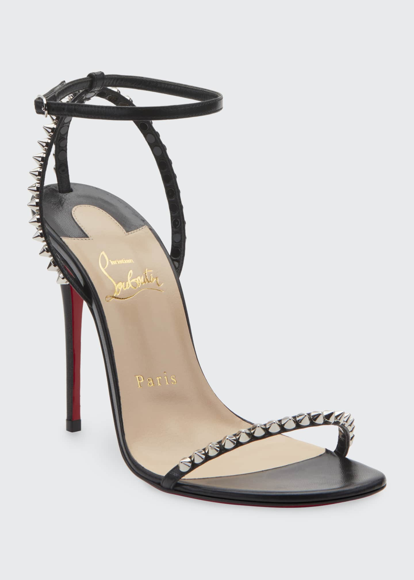 Christian Louboutin So Me Spike Red Sole Sandals - Bergdorf Goodman