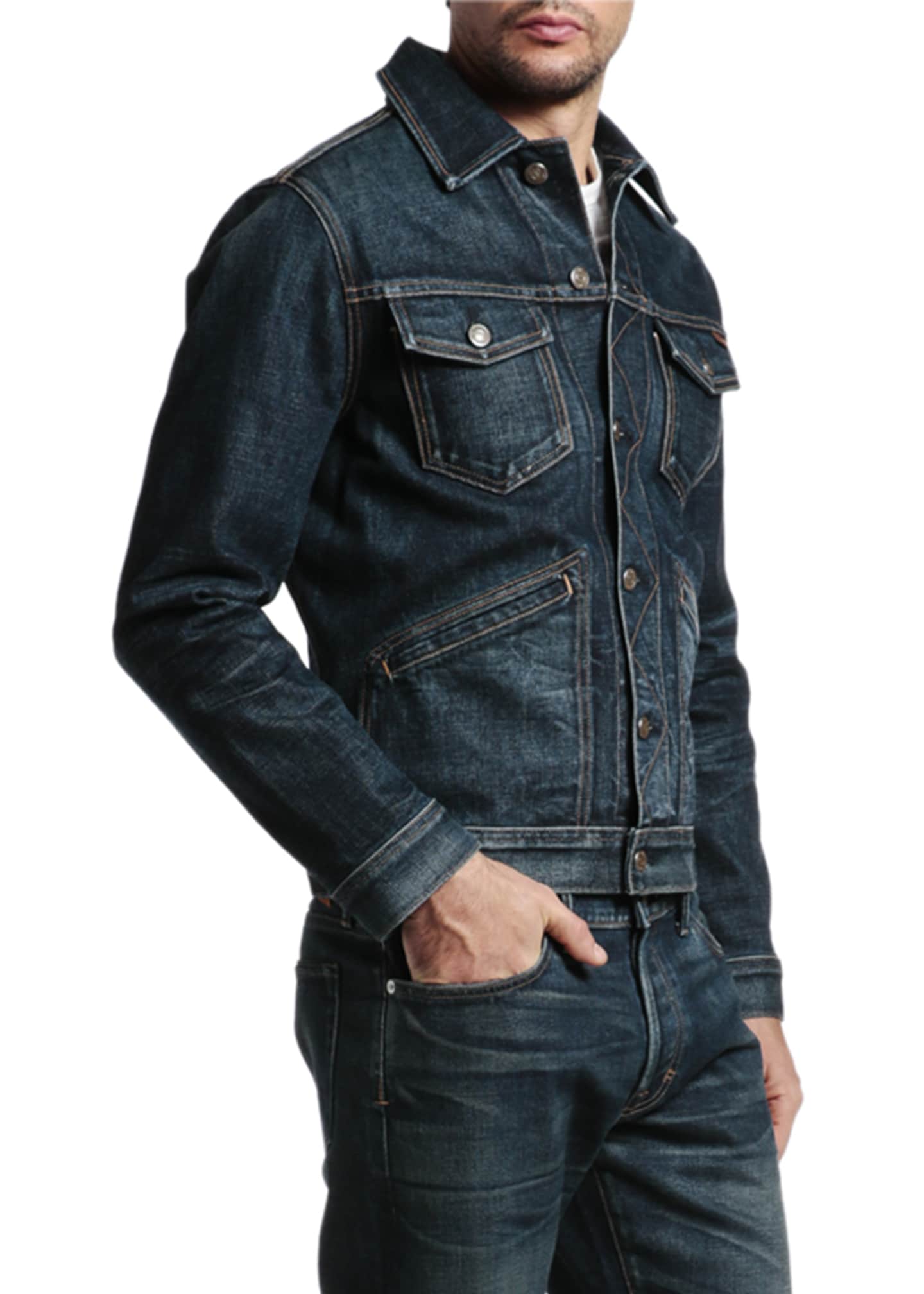 TOM FORD Men's Denim Jacket Bergdorf Goodman