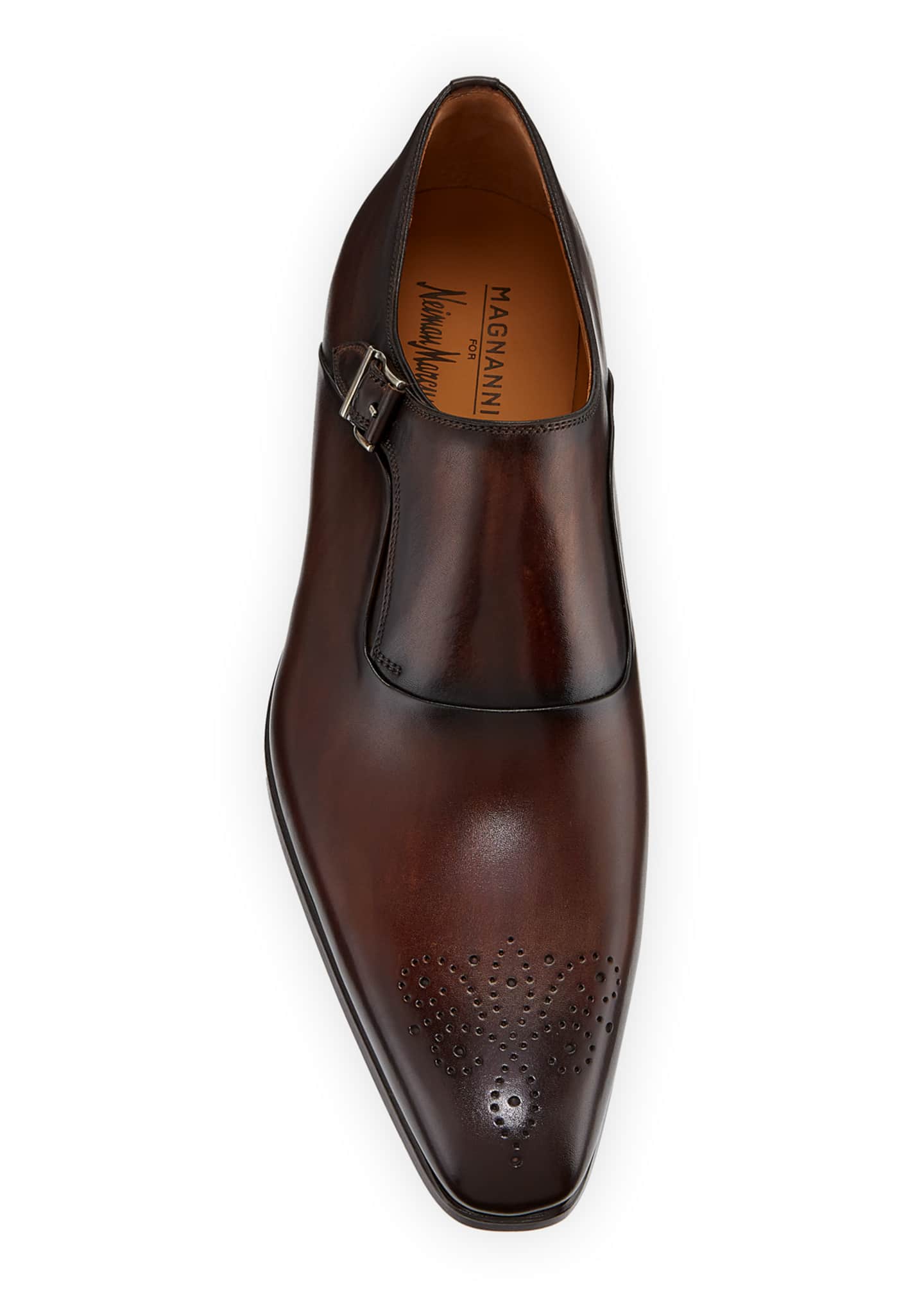 Magnanni for Neiman Marcus Men's Reset Single-Monk Leather Shoes ...