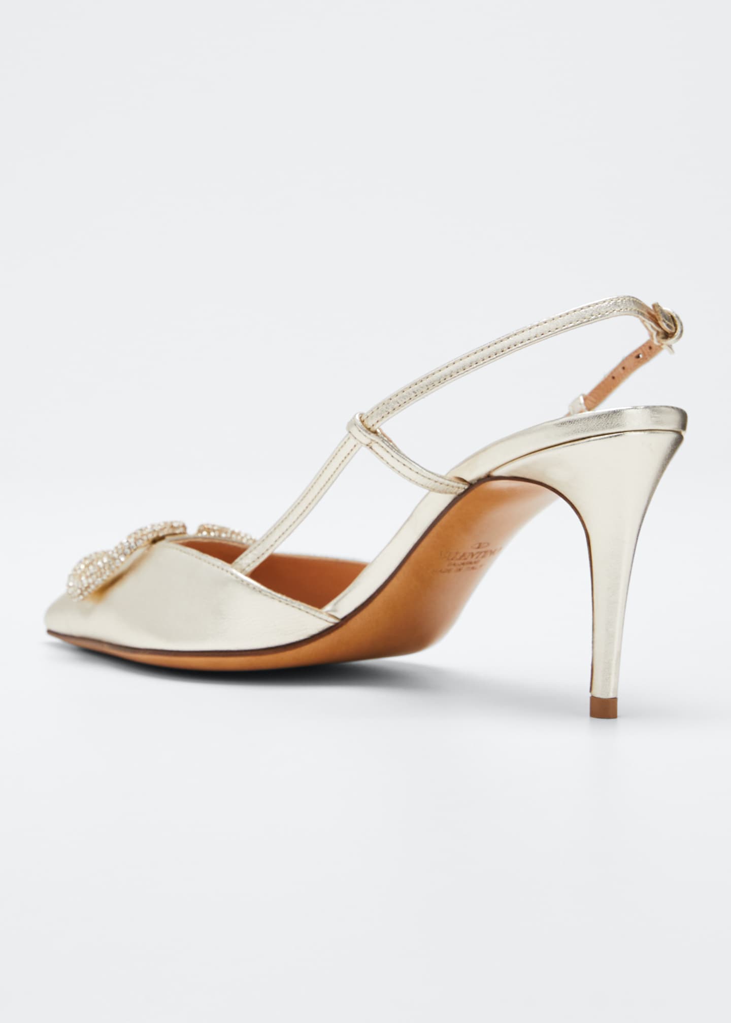 Valentino Garavani V Logo Glow Slingback Pumps - Bergdorf Goodman