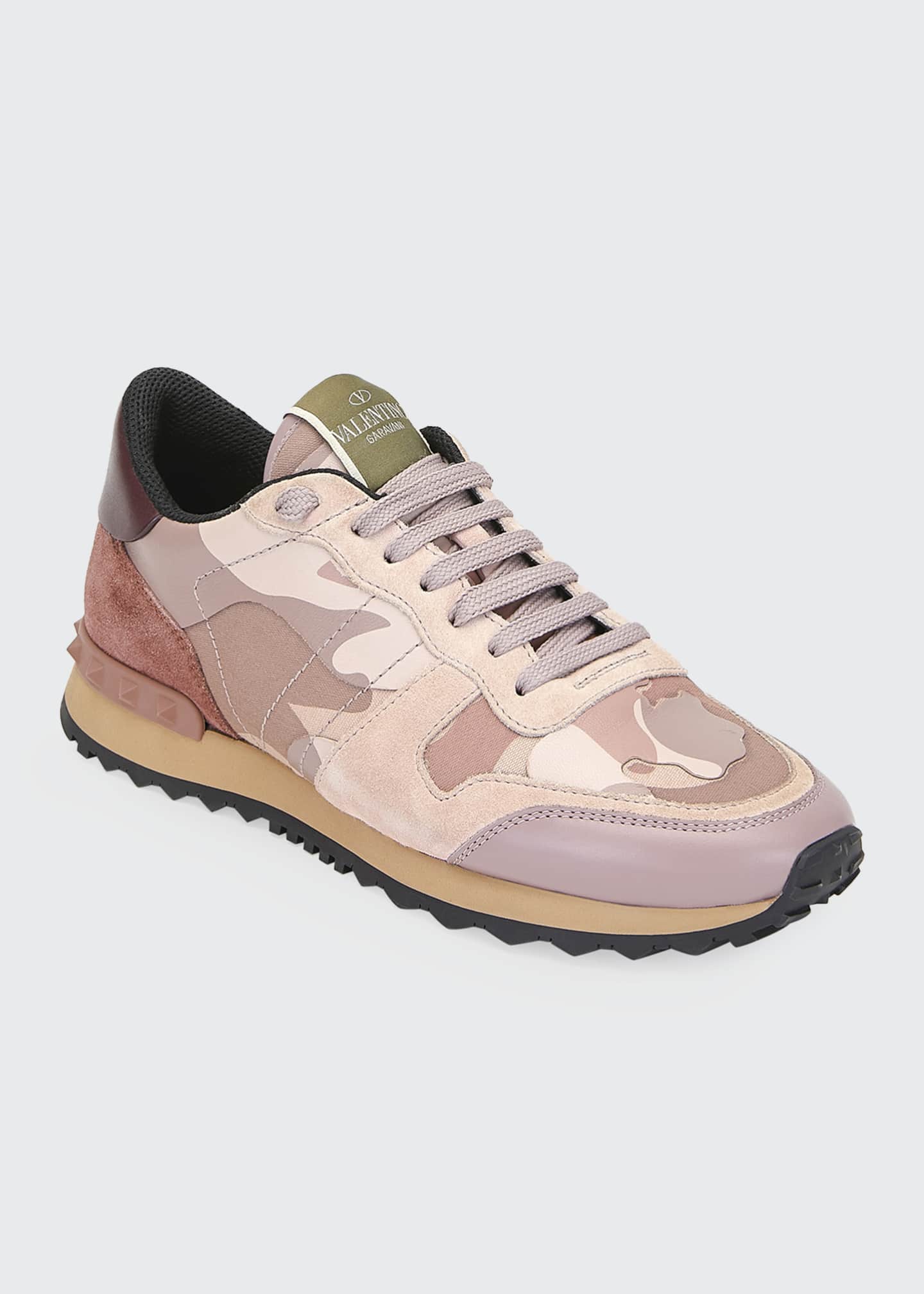 valentino pink camo sneakers
