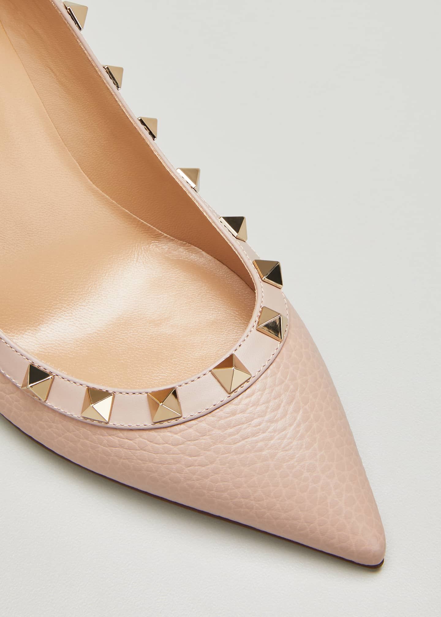 valentino rockstud pebbled leather