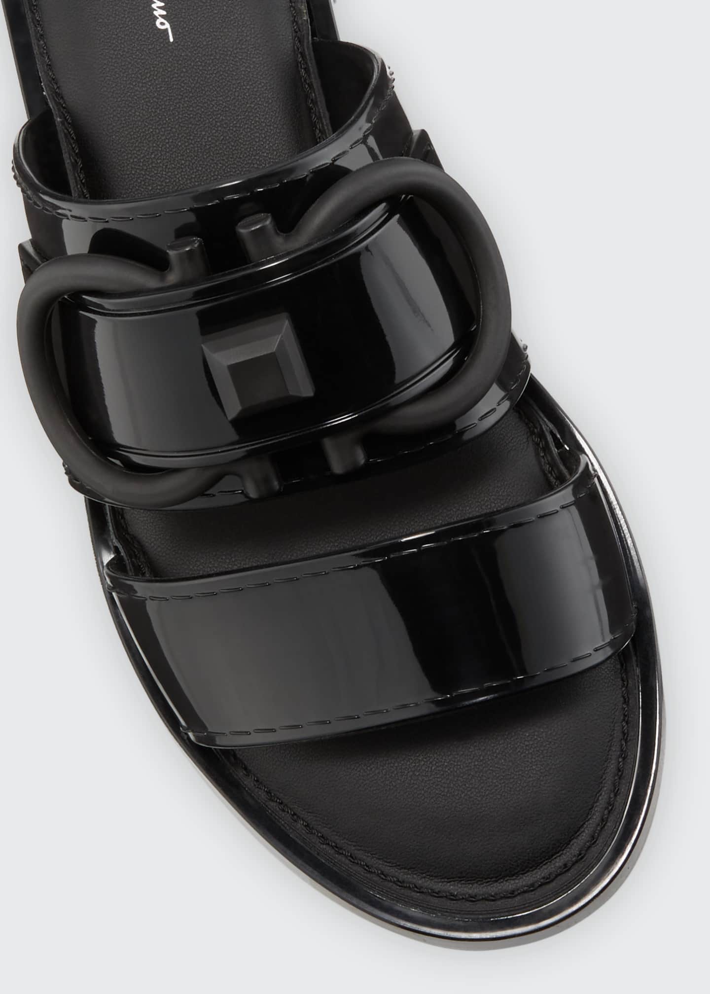 Salvatore Ferragamo Taryn Jelly Logo Slide Sandals - Bergdorf Goodman