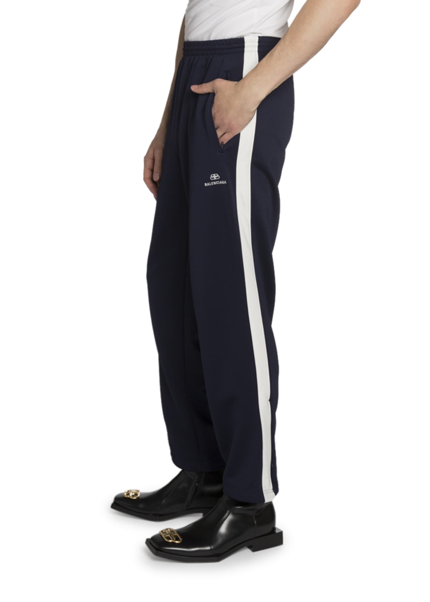 Balenciaga Velvet Tracksuit Trousers Lyst