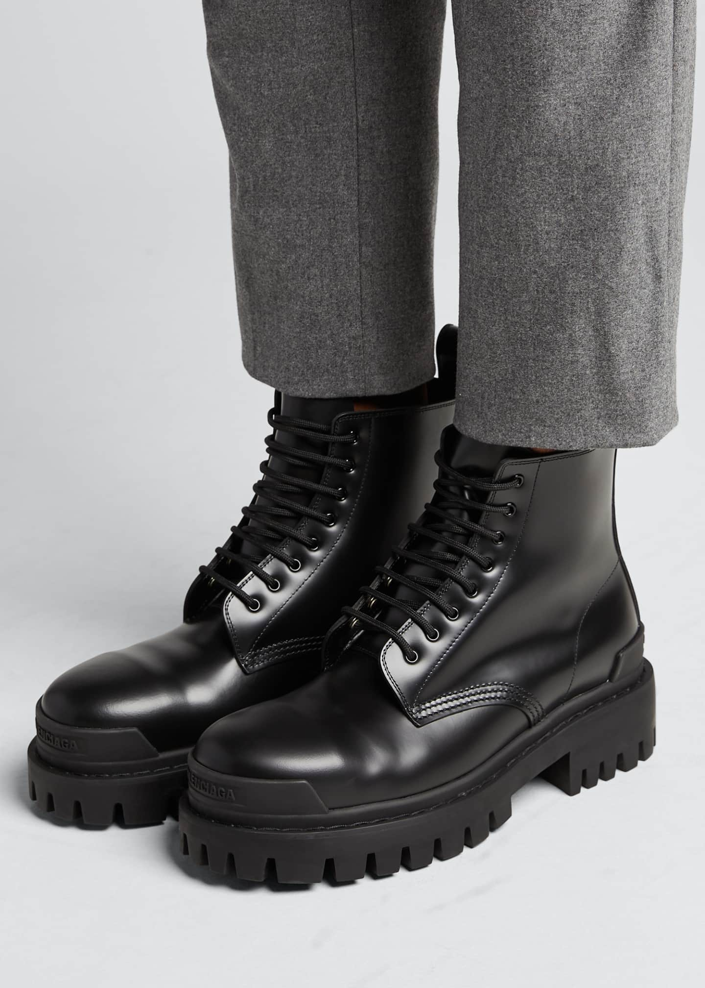 balenciaga combat boots mens