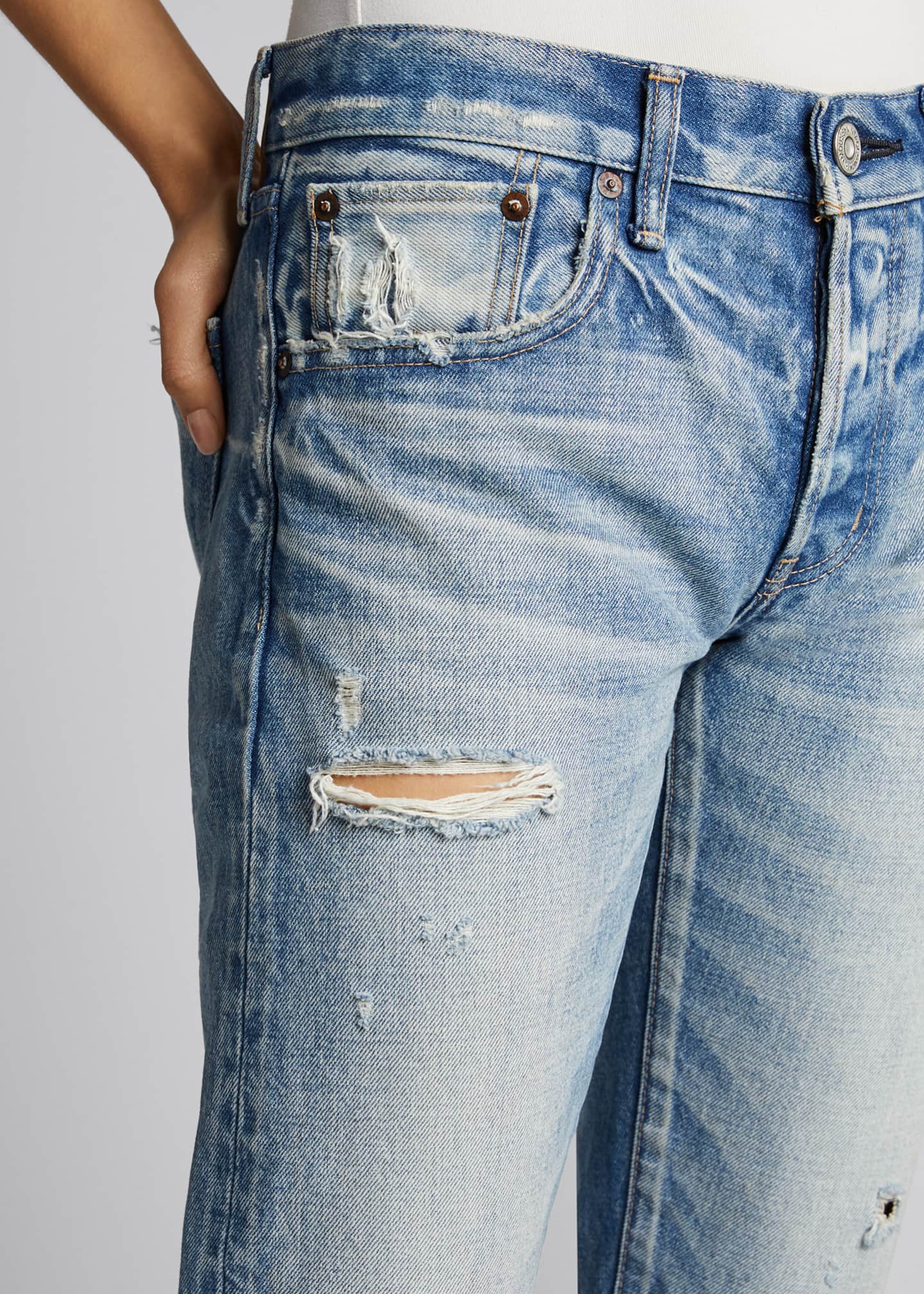 MOUSSY VINTAGE Kelley Tapered Distressed Jeans - Bergdorf Goodman