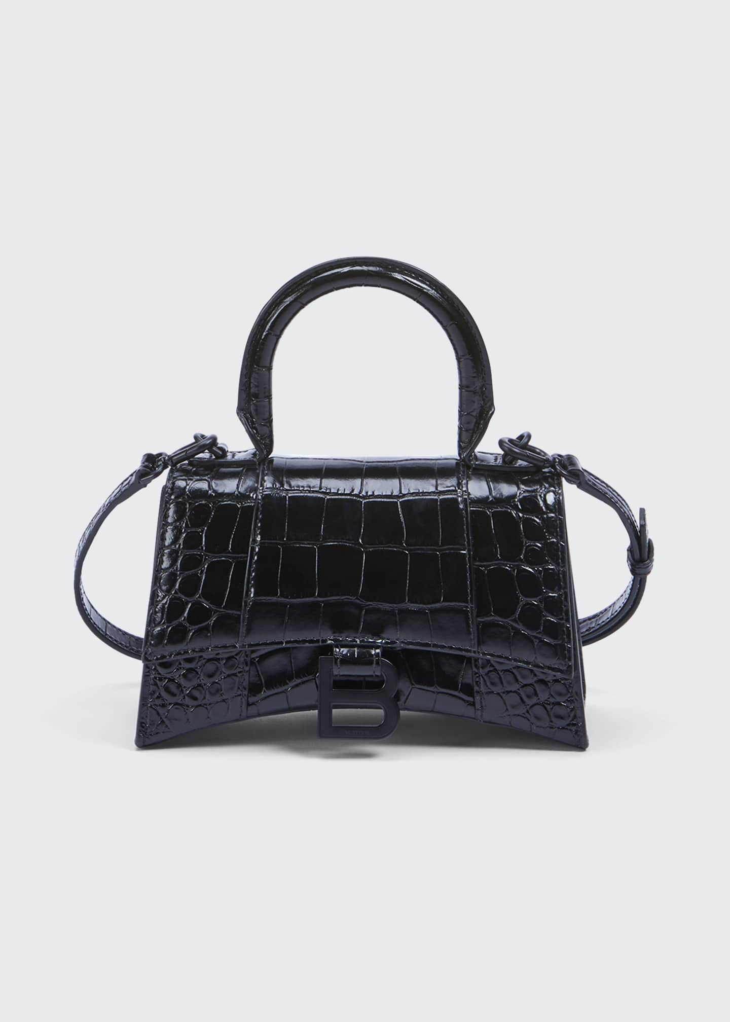 balenciaga hourglass bag crocodile green