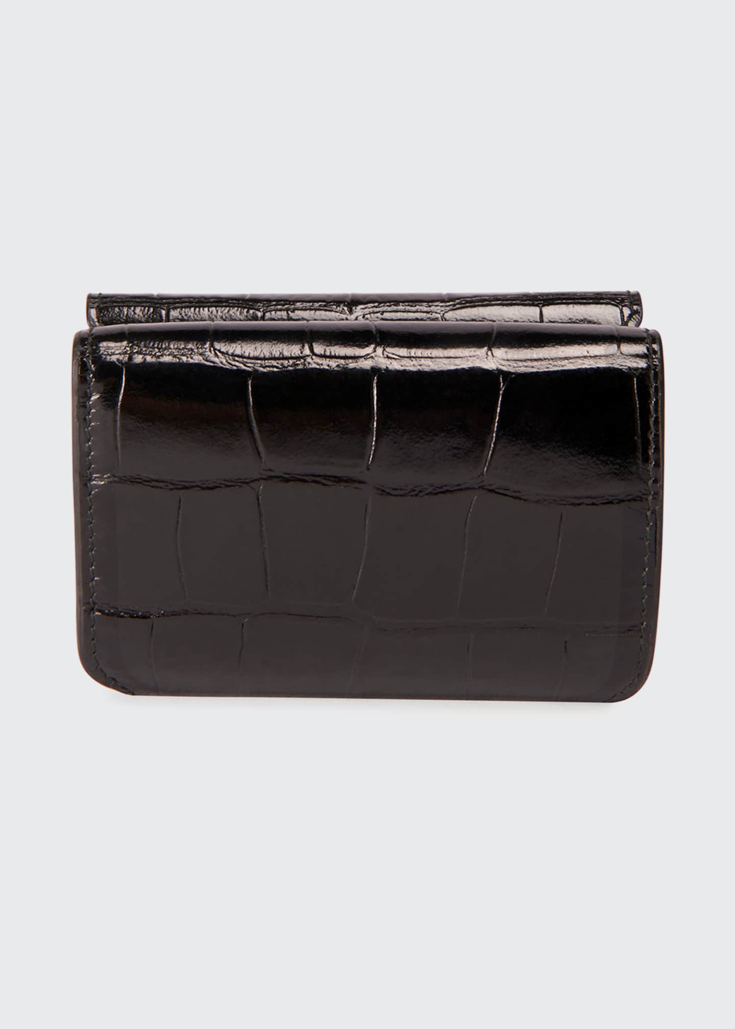 Balenciaga Cash Mini Shiny Embossed Wallet - Bergdorf Goodman