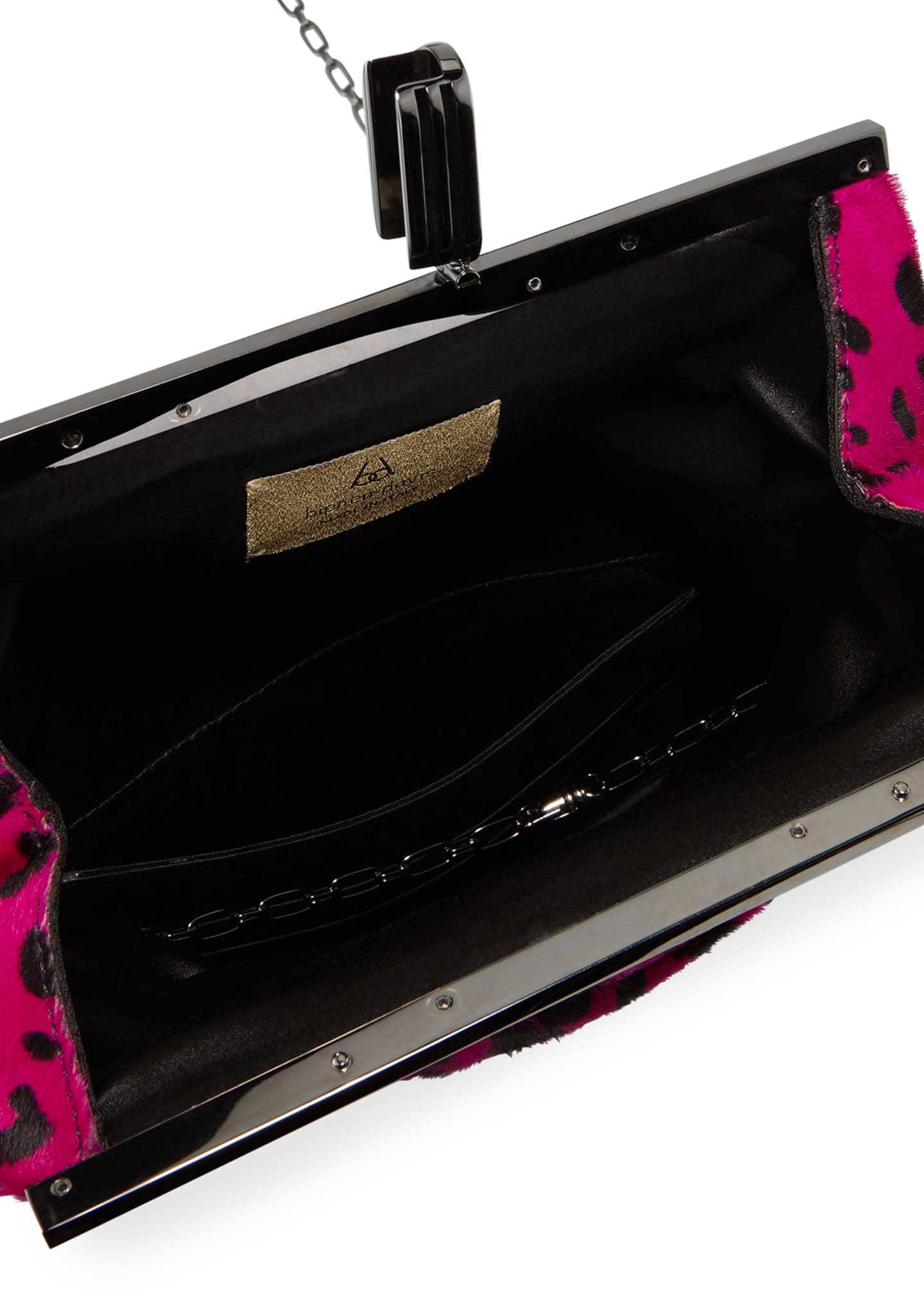 Bienen Davis Leopard Calf Hair Clutch Bag Bergdorf Goodman