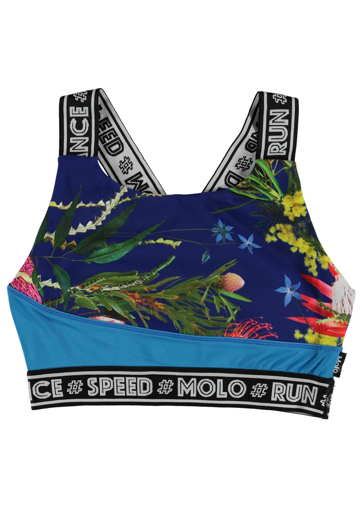 floral print sports bra