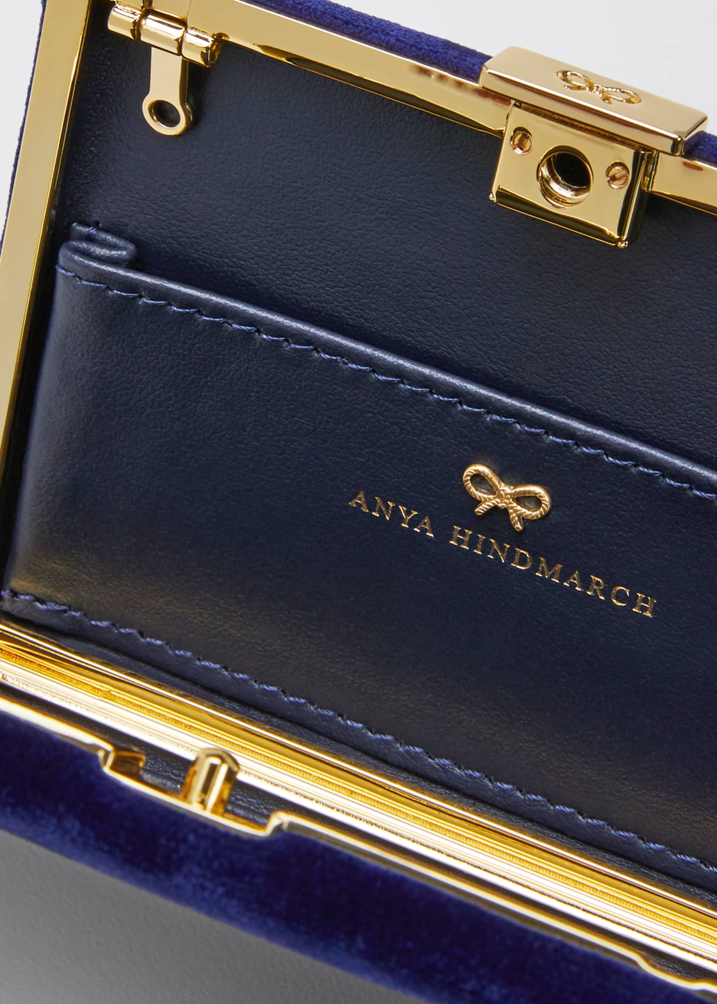 Anya Hindmarch Velvet Card Case with Chain Bergdorf Goodman