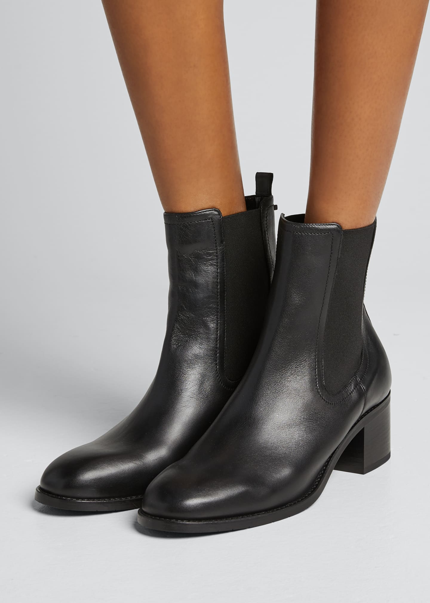 Aquatalia Jemma 40mm Leather Gored Booties - Bergdorf Goodman