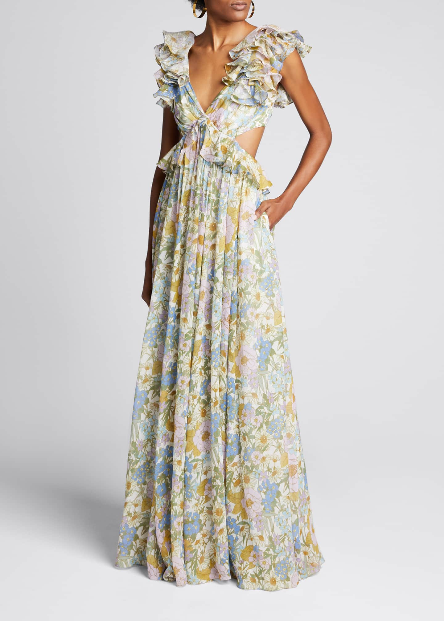 Zimmermann Super Eight Floral Ruffle Gown - Bergdorf Goodman