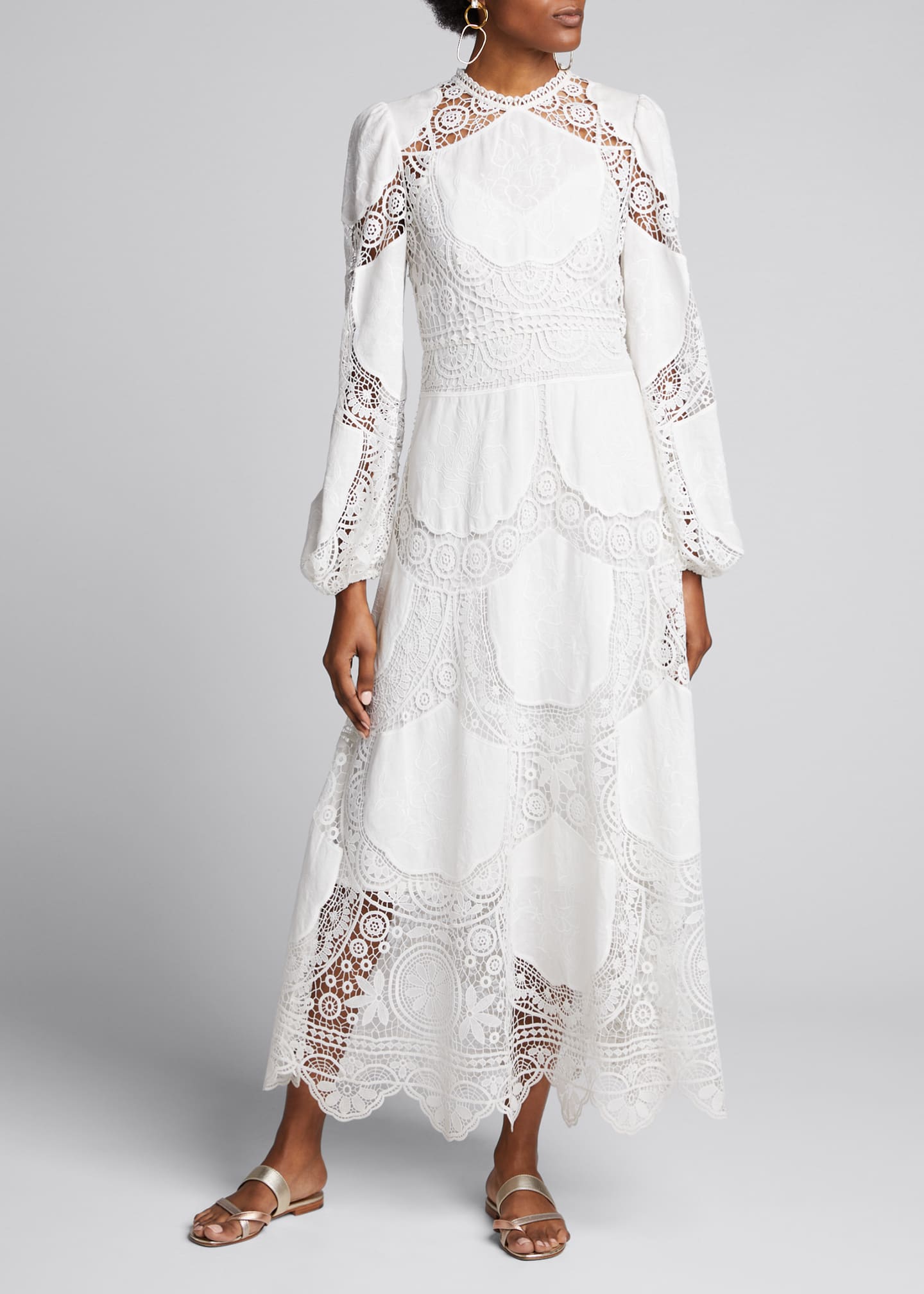 Zimmermann Bonita Crochet Long Dress Bergdorf Goodman
