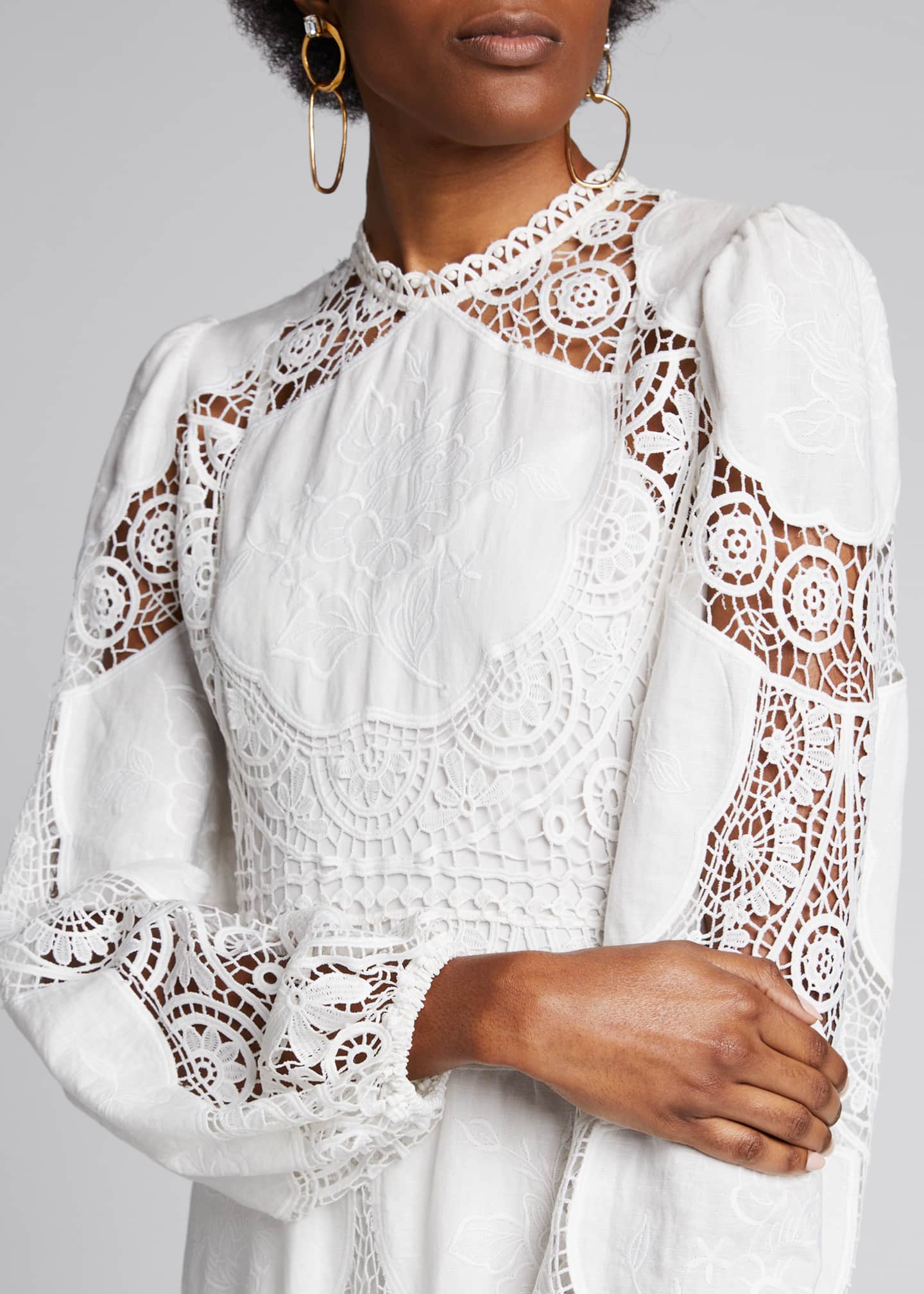 Zimmermann Bonita Crochet Long Dress Bergdorf Goodman