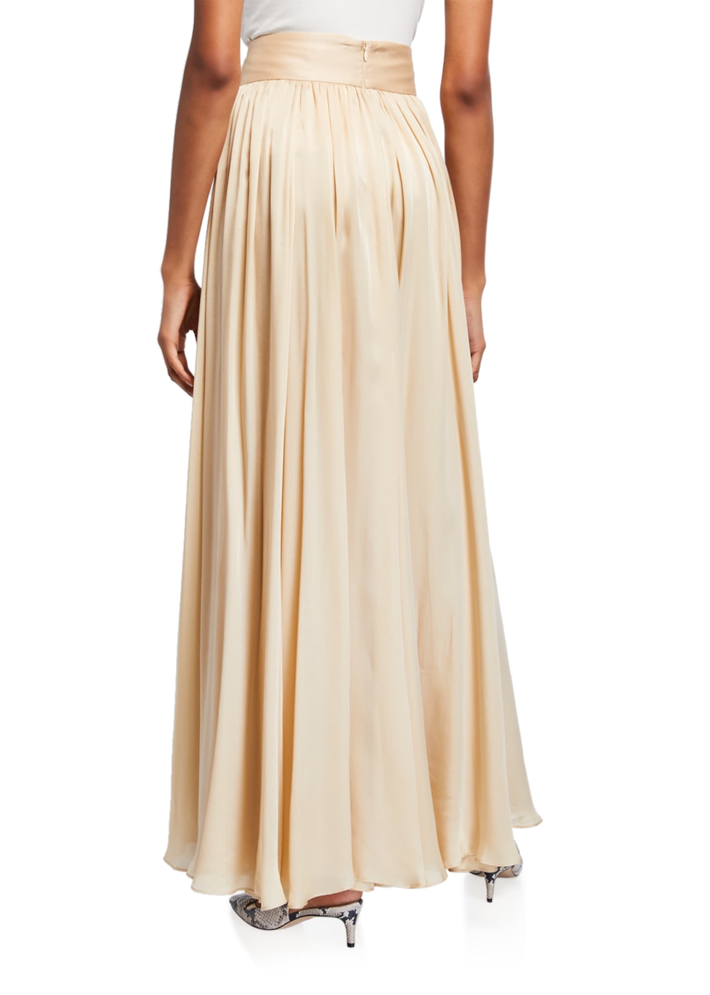 ZIMMERMANN High-Waist Silk Maxi Skirt