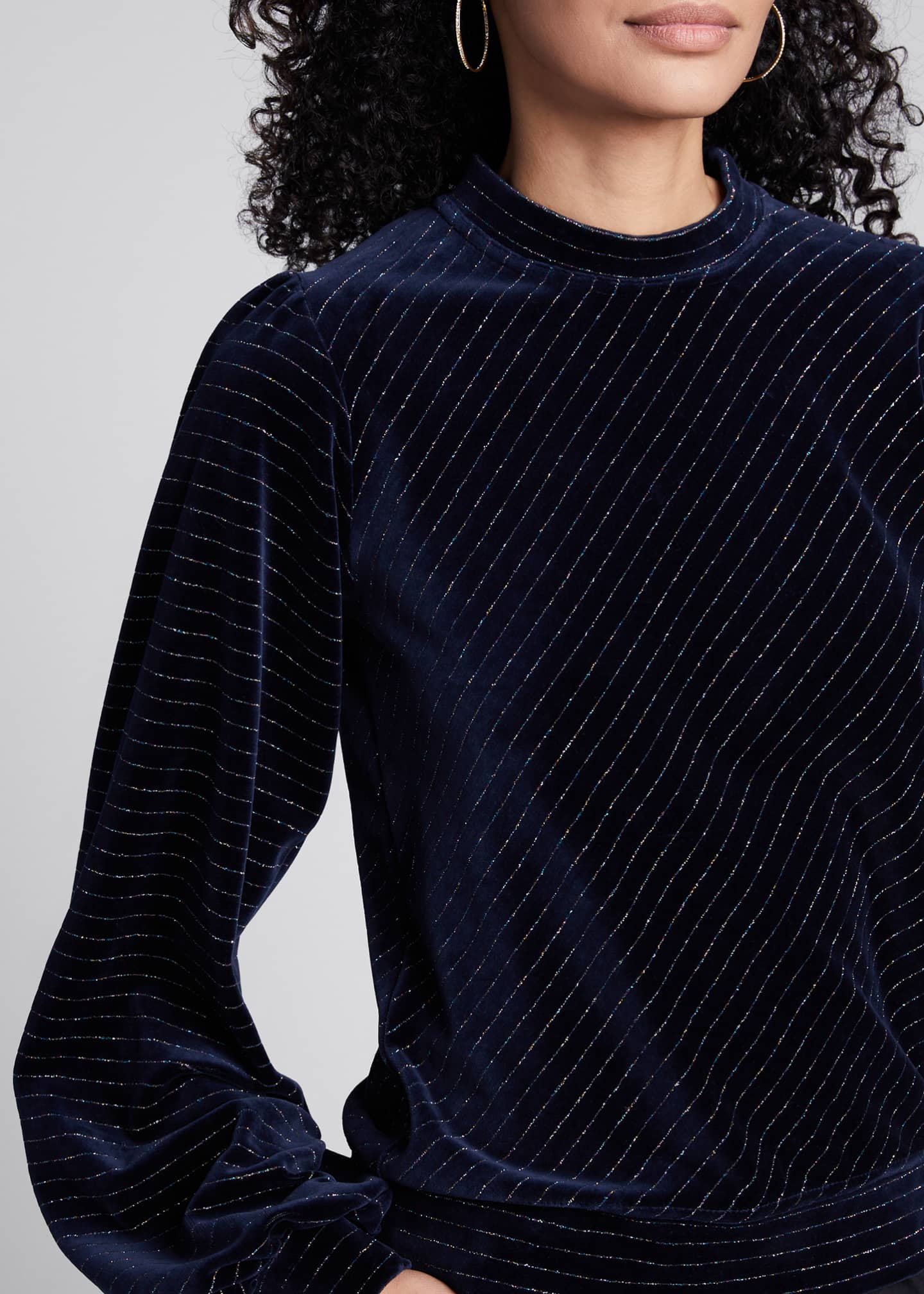 ganni velvet sweatshirt