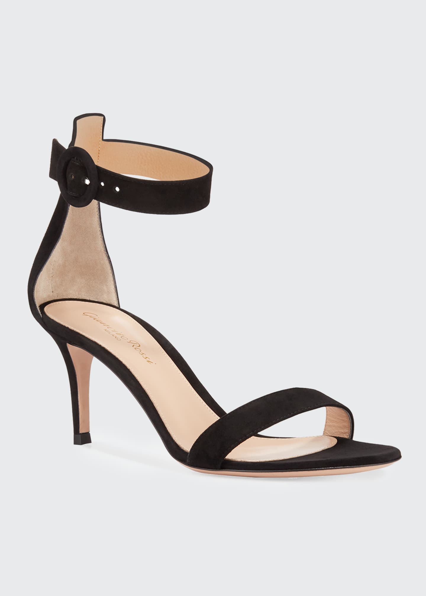 Gianvito Rossi Portofino 70mm Ankle-Wrap Sandals - Bergdorf Goodman