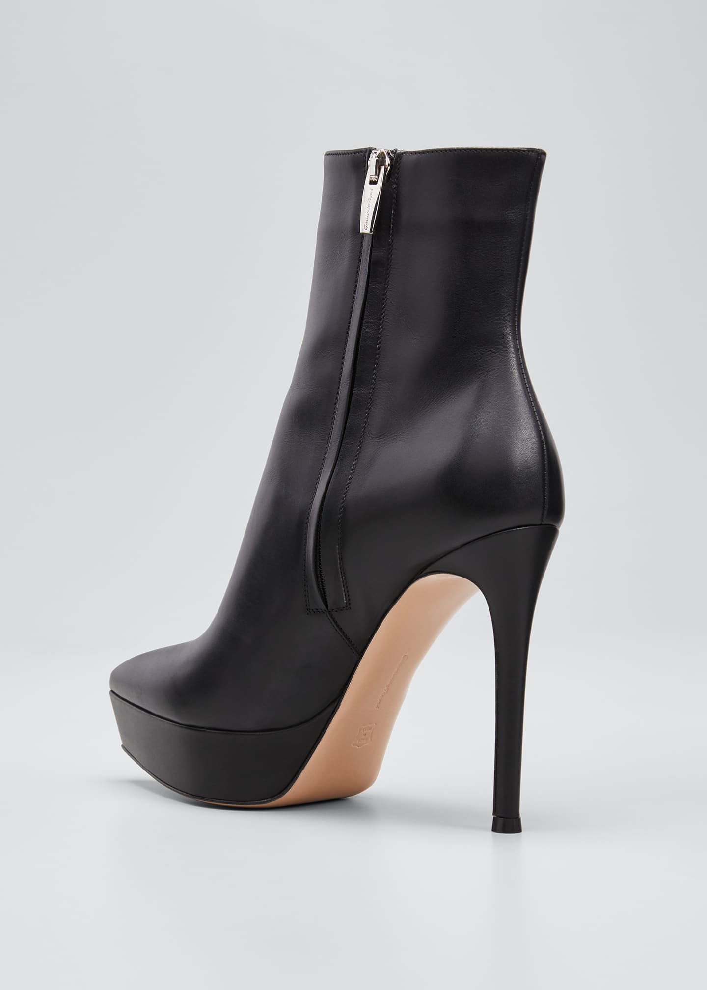 gianvito rossi pointed platform zip booties