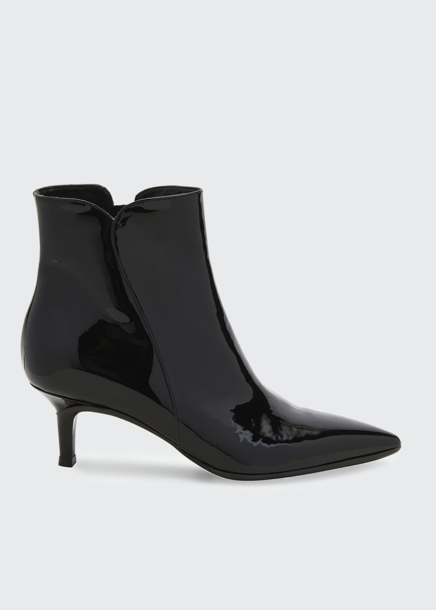 Gianvito Rossi Patent Leather Pointed Zip Booties - Bergdorf Goodman